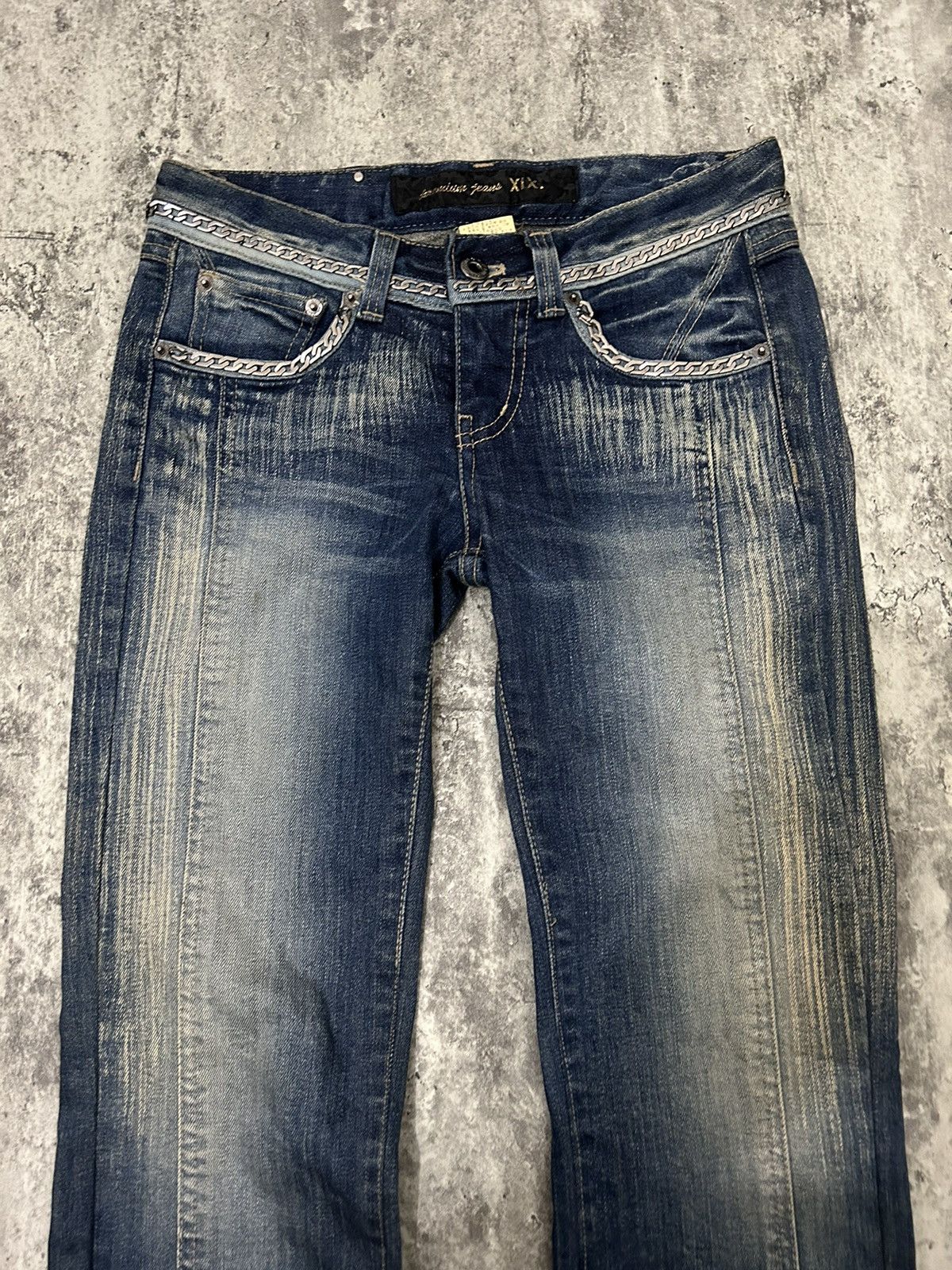 If Six Was Nine × Japanese Brand × Le Grande Bleu (L.G.B.) XIX Denim Chain Boot Cut Mudwash Pants Size US 28 / EU 44 - 5 Thumbnail