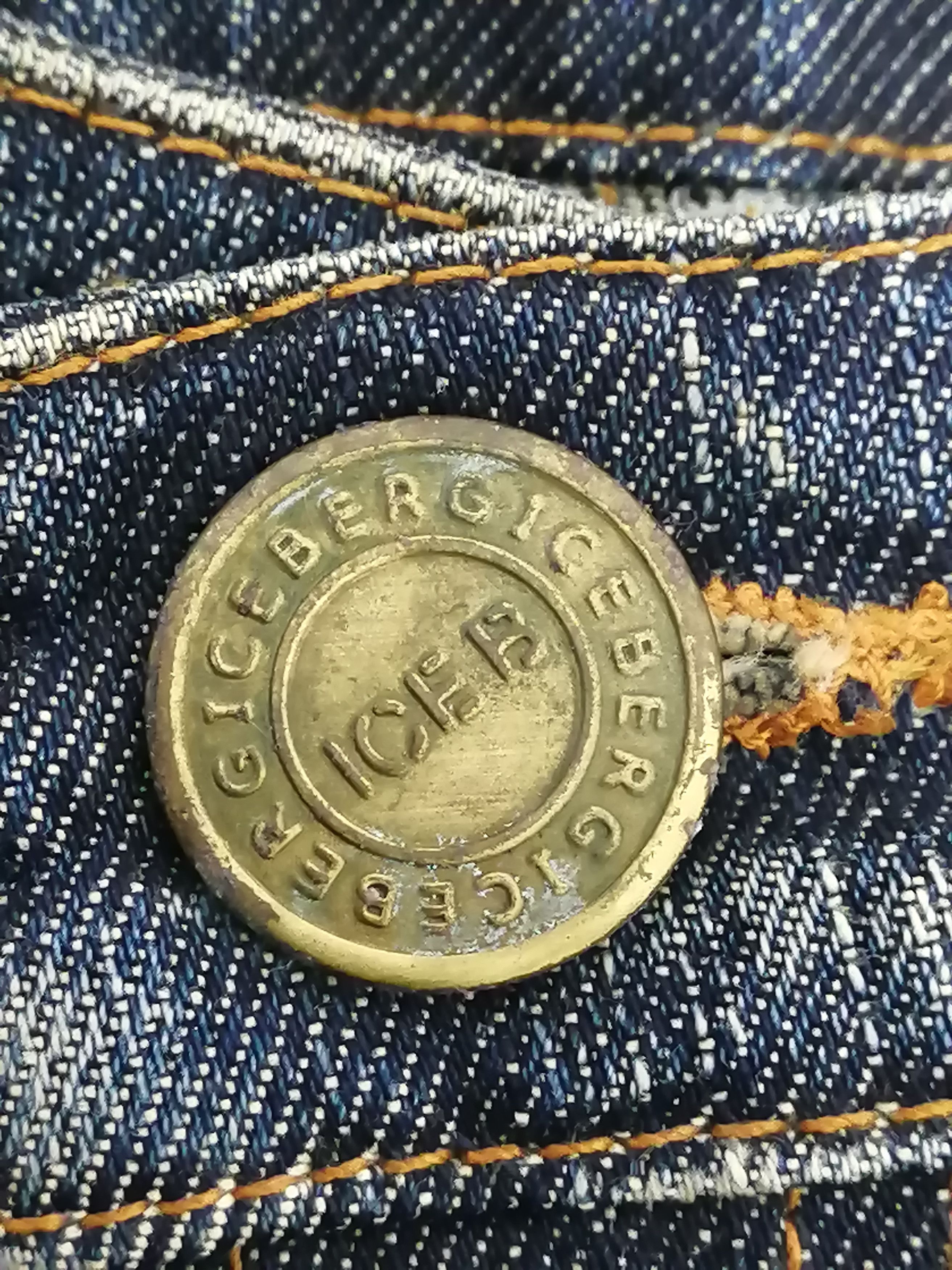 Iceberg Rare Vtg ICEBERG with diamond patch & flower embroidered Size US 28 / EU 44 - 10 Thumbnail