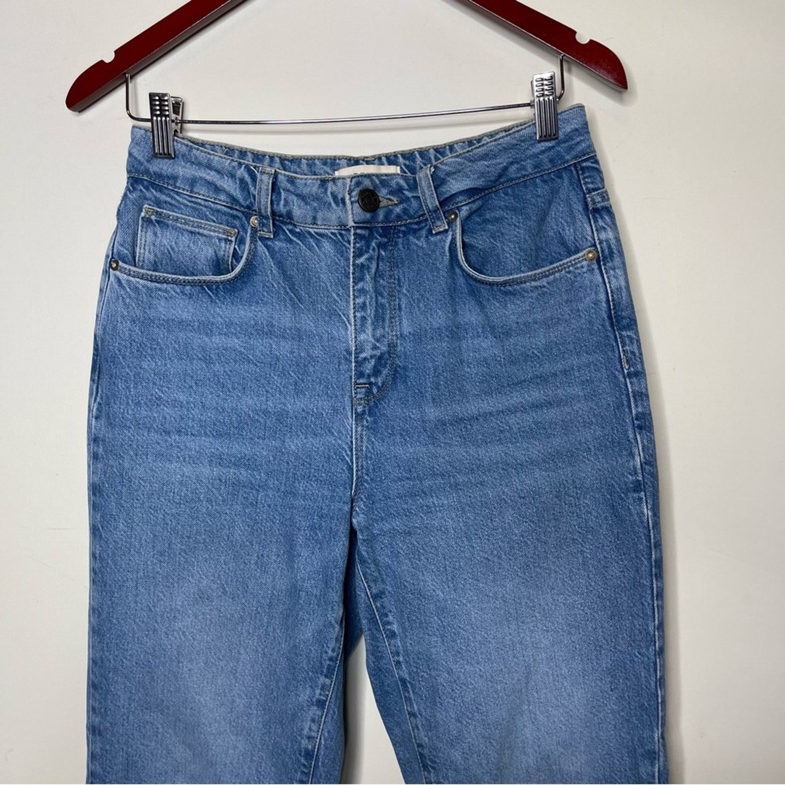 Reiss REISS Raye high-rise slim-fit straight light blue jeans 28 Size 28" / US 6 / IT 42 - 9 Thumbnail