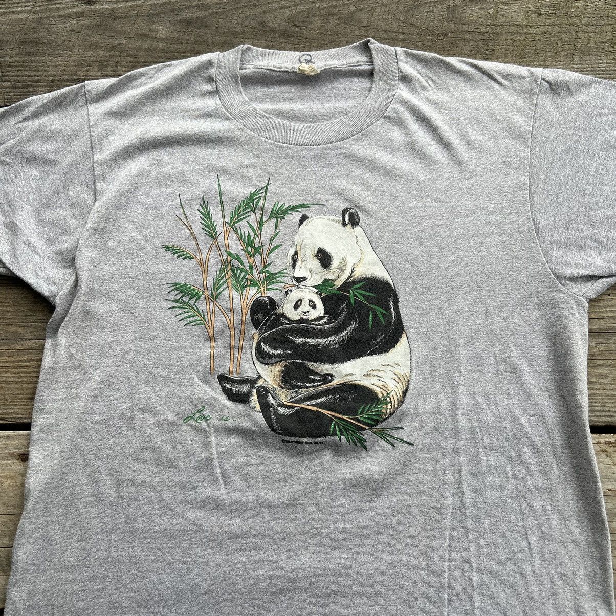 Vintage Vintage 80s Panda Bear Nature Widlife Graphic T Shirt Size US M / EU 48-50 / 2 - 4 Thumbnail