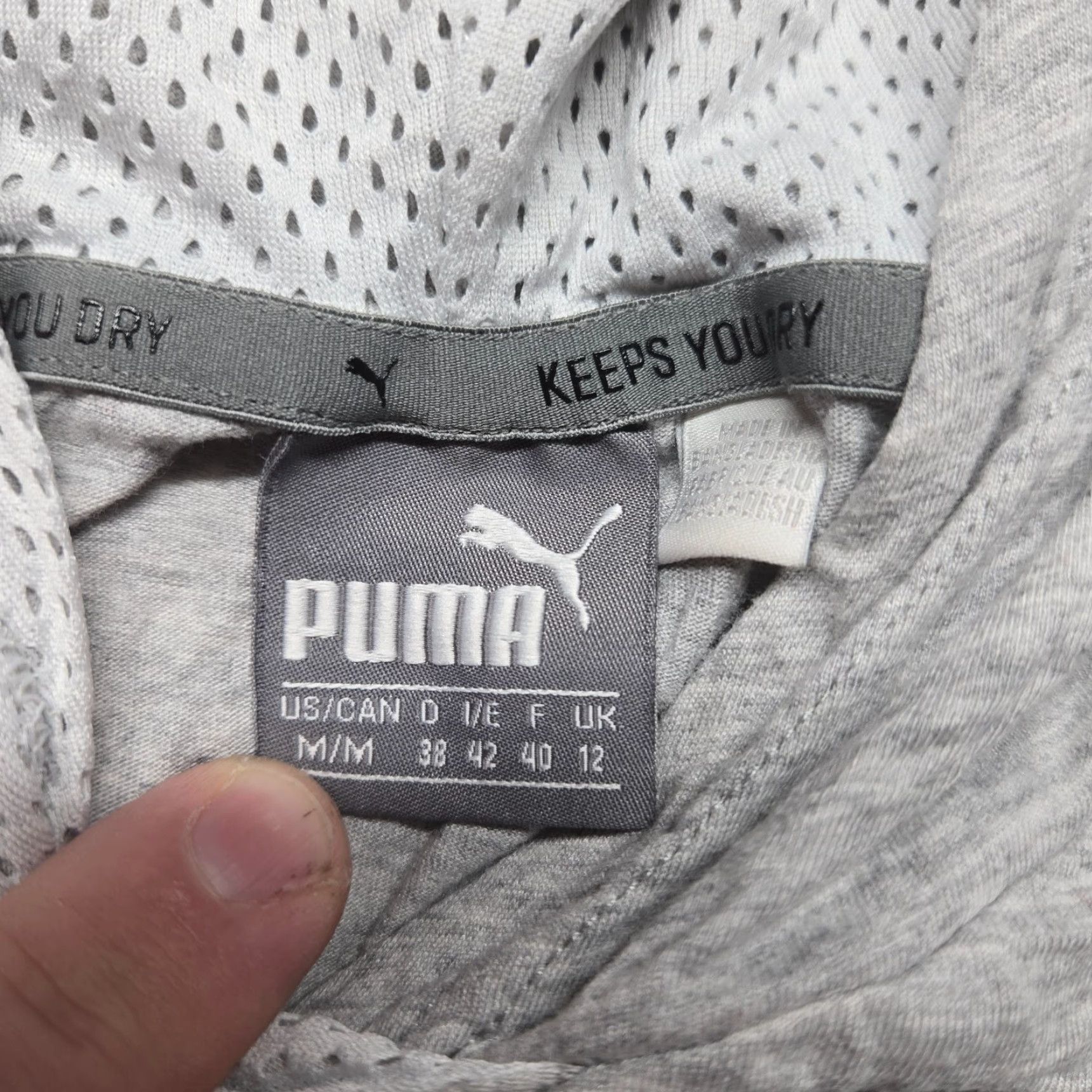 Puma PUMA Hooded Shirt Women's M Gray Long Sleeve Cropped Pullover Activewear Logo Sports Modern Fit Size M / US 6-8 / IT 42-44 - 3 Thumbnail