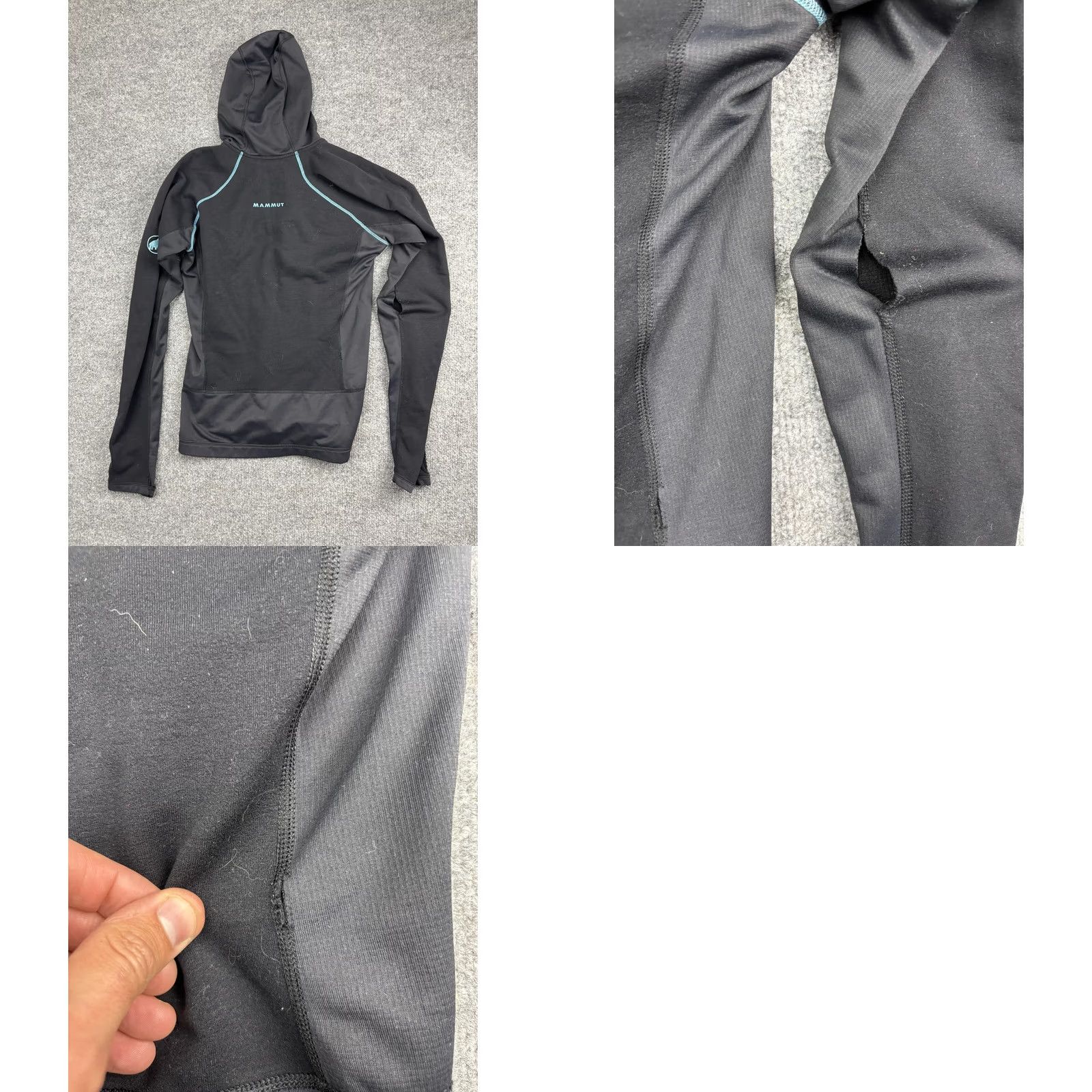 Mammut Mammut Jacket Womens Medium Black Polartec Hooded Full Zip Lightweight Activewear Layering (No N/A) Size M / US 6-8 / IT 42-44 - 8 Thumbnail