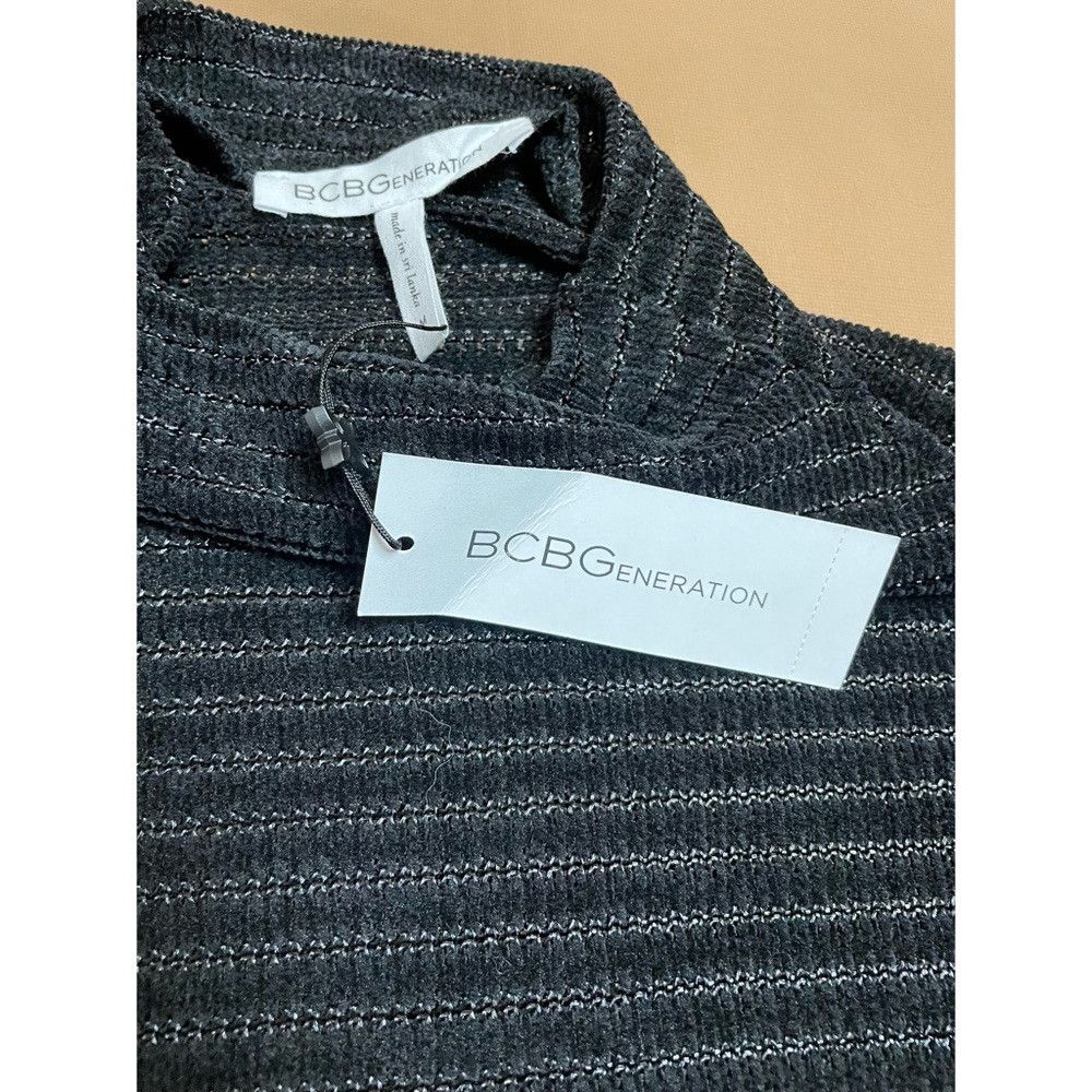 Other NWT New $88 BCBGeneration Black Knit Velvet Sweater Dress T Size M / US 6-8 / IT 42-44 - 8 Thumbnail