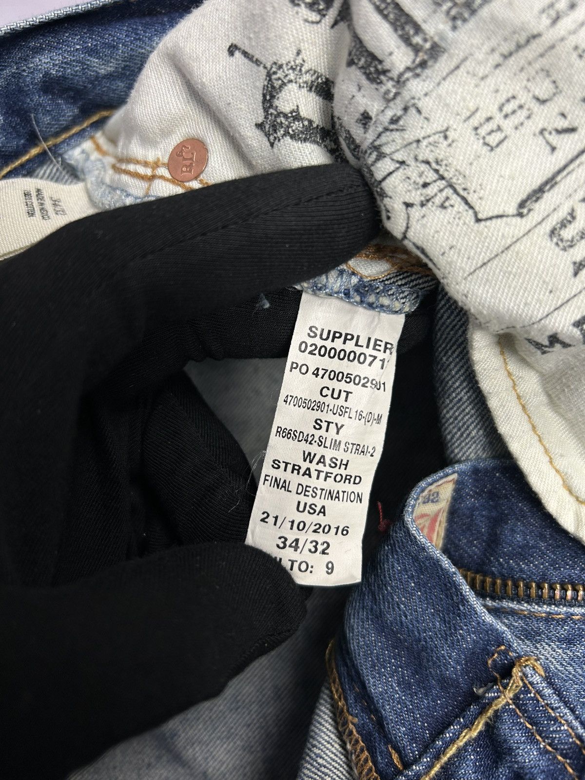 Polo Ralph Lauren × Ralph Lauren × Vintage Polo Ralph Lauren Slim Fit Blue Jeans Wash Stratford Jeans Size US 34 / EU 50 - 5 Thumbnail