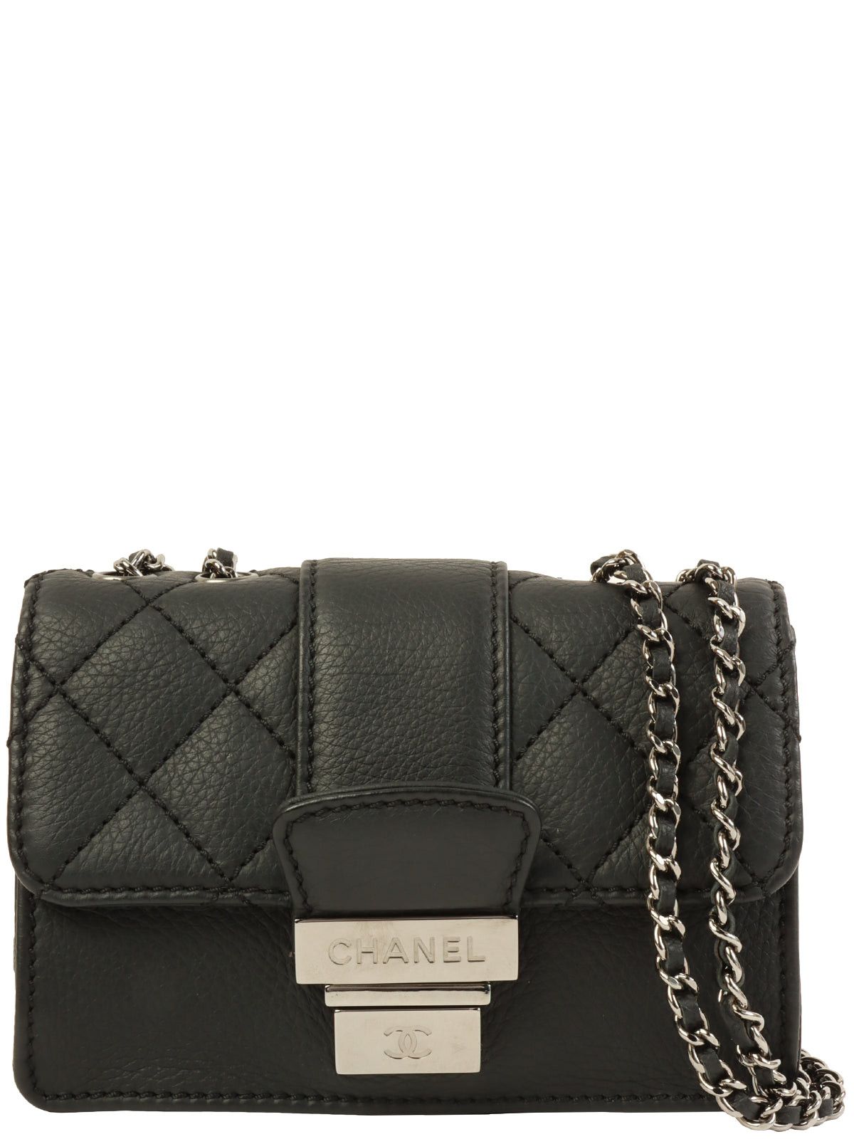 image of Chanel Around 2004 Made Cc Mark Chain Shoulder Bag Black, Women's