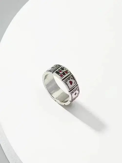 Jewelry Retro Punk Gothic Silver Ring Size ONE SIZE - 3 Thumbnail