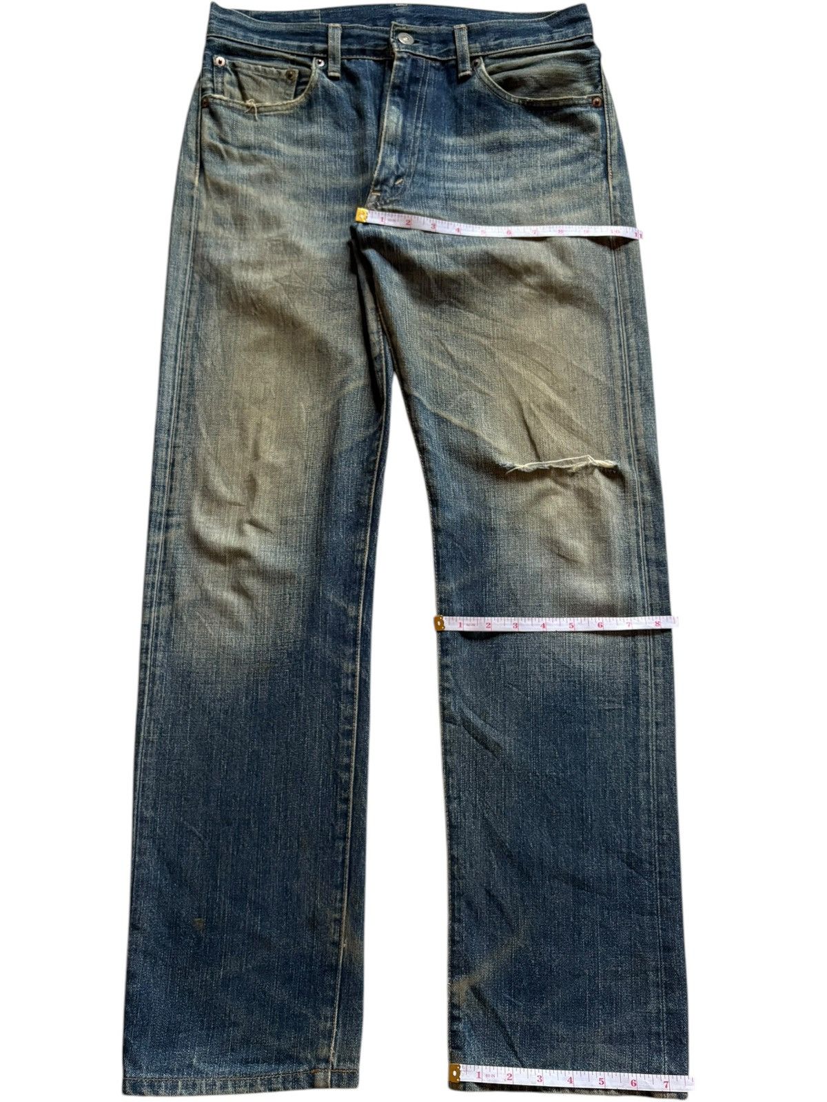 Levi's Vintage 90s Levis 505 Mud Wash Distressed Jeans Size US 31 - 14 Thumbnail