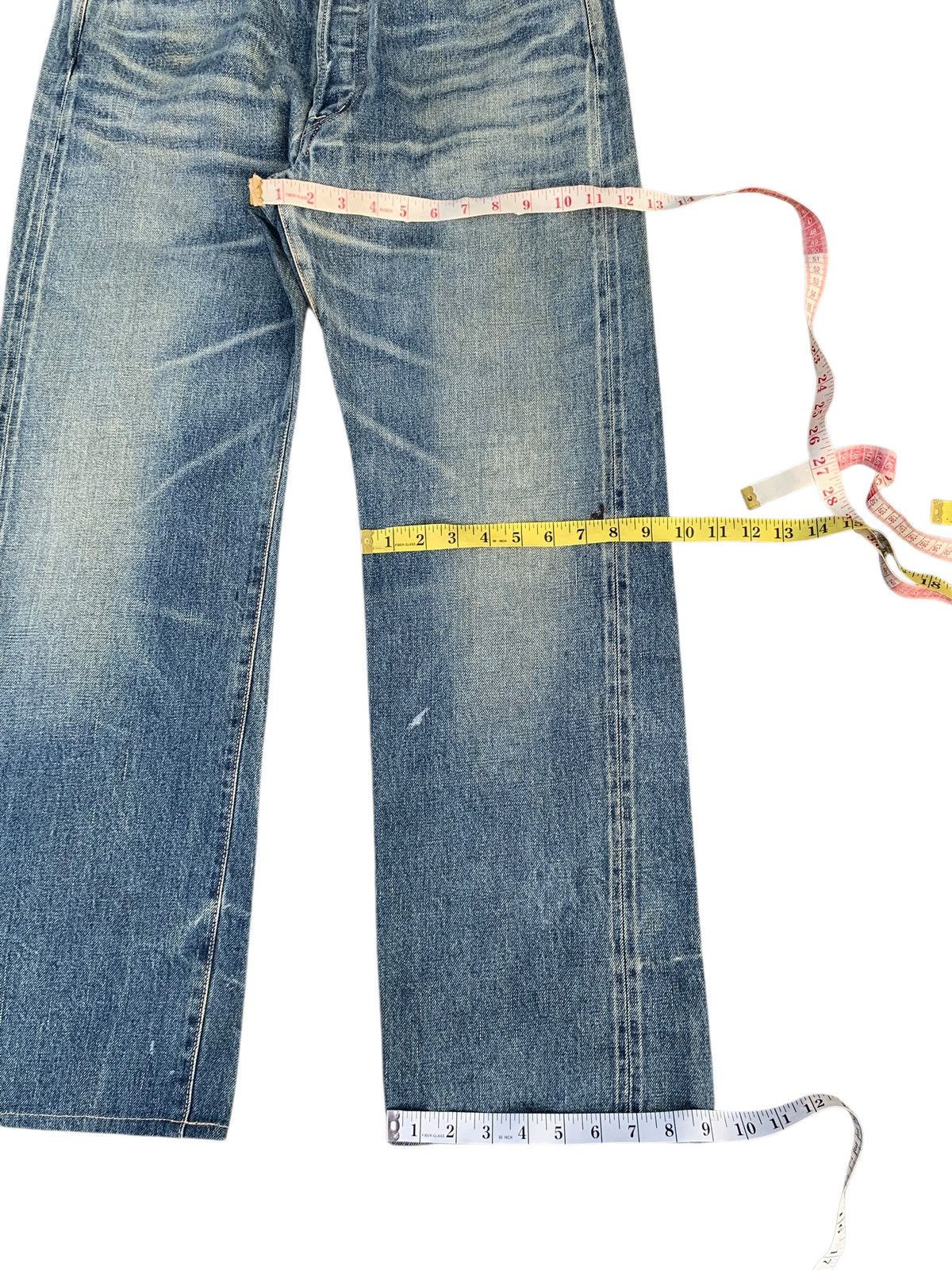 OMNIGOD VINTAGE OMNIGOD 5009 SELVEDGE JAPANESE DISTRESSED DENIM Size US 33 - 18 Thumbnail
