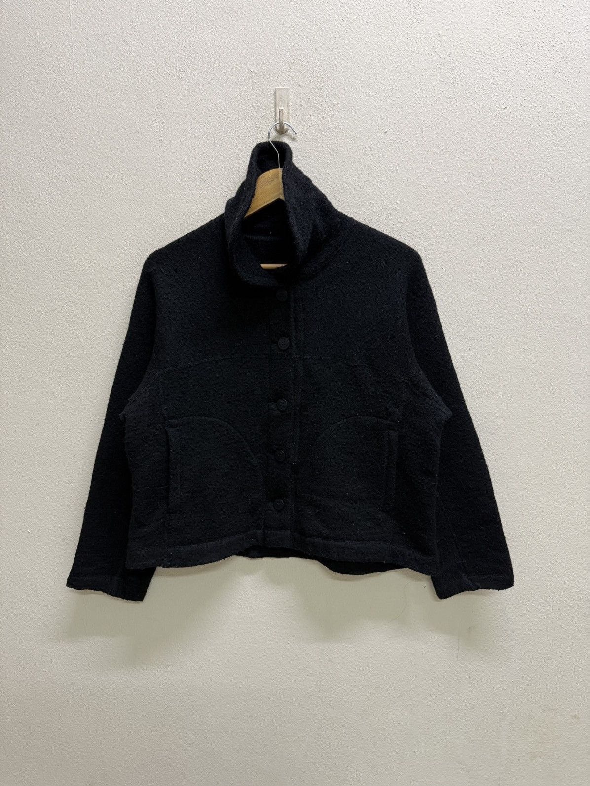 Issey Miyake me Issey Miyake Mohair Button Up Cropped Jacket Size M / US 6-8 / IT 42-44 - 18 Thumbnail