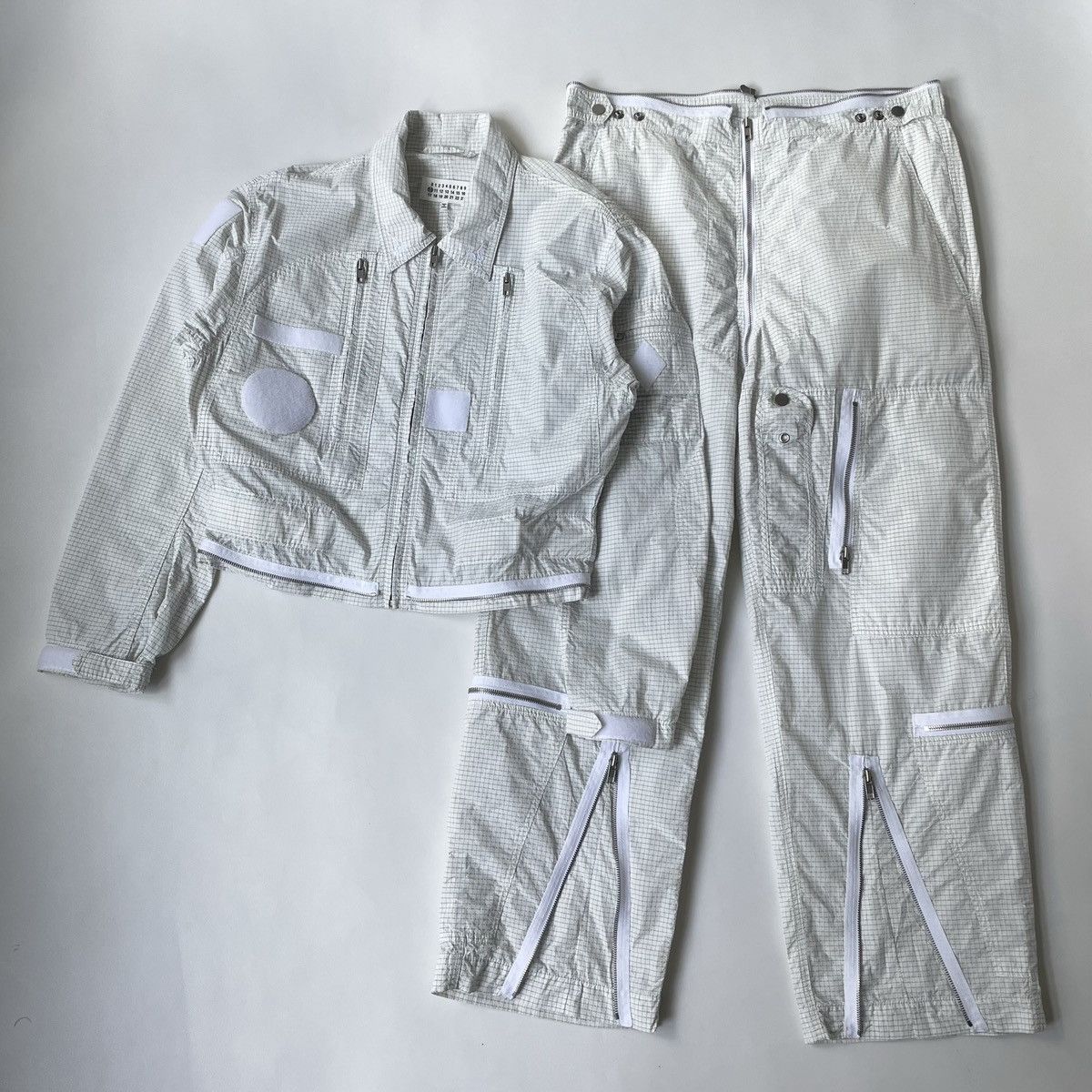 S/S 19 Grid Check Nylon Flight Suit / Boiler Suit