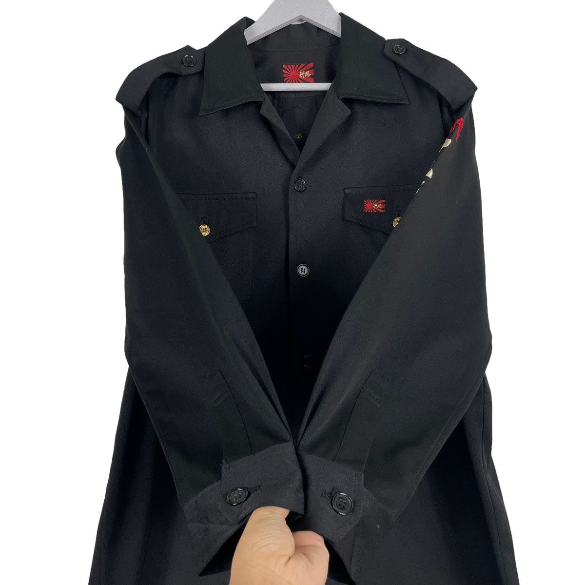 Japanese Brand 💥KAMIKAZE TROOPS BIKER GANG TOKOFUKU COMBAT LONG COAT Size US L / EU 52-54 / 3 - 10 Thumbnail