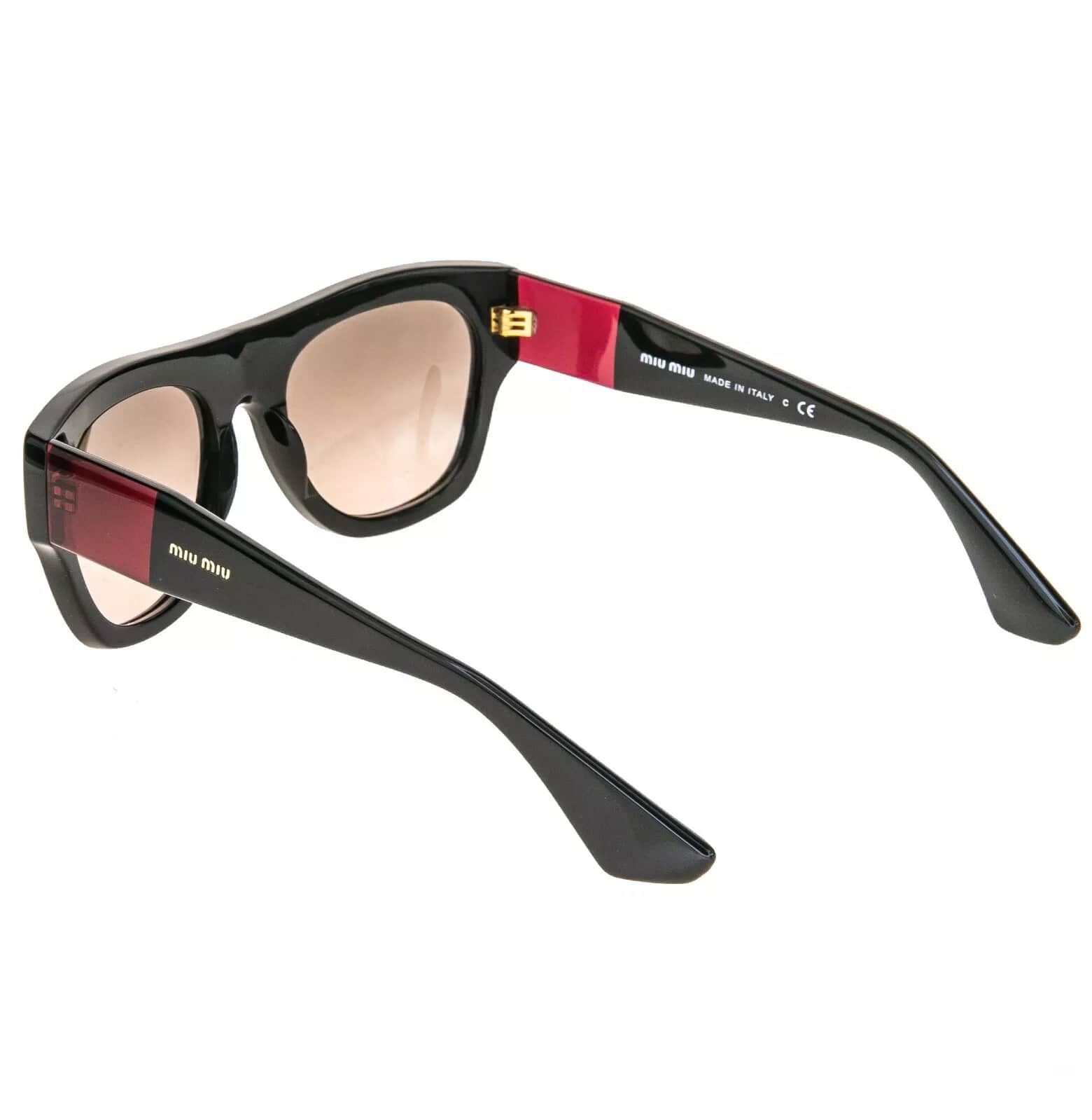 Miu Miu MIU MIU ECLAT 05P Chunky Bold Sunglasses MU05PS Black Size ONE SIZE - 6 Thumbnail