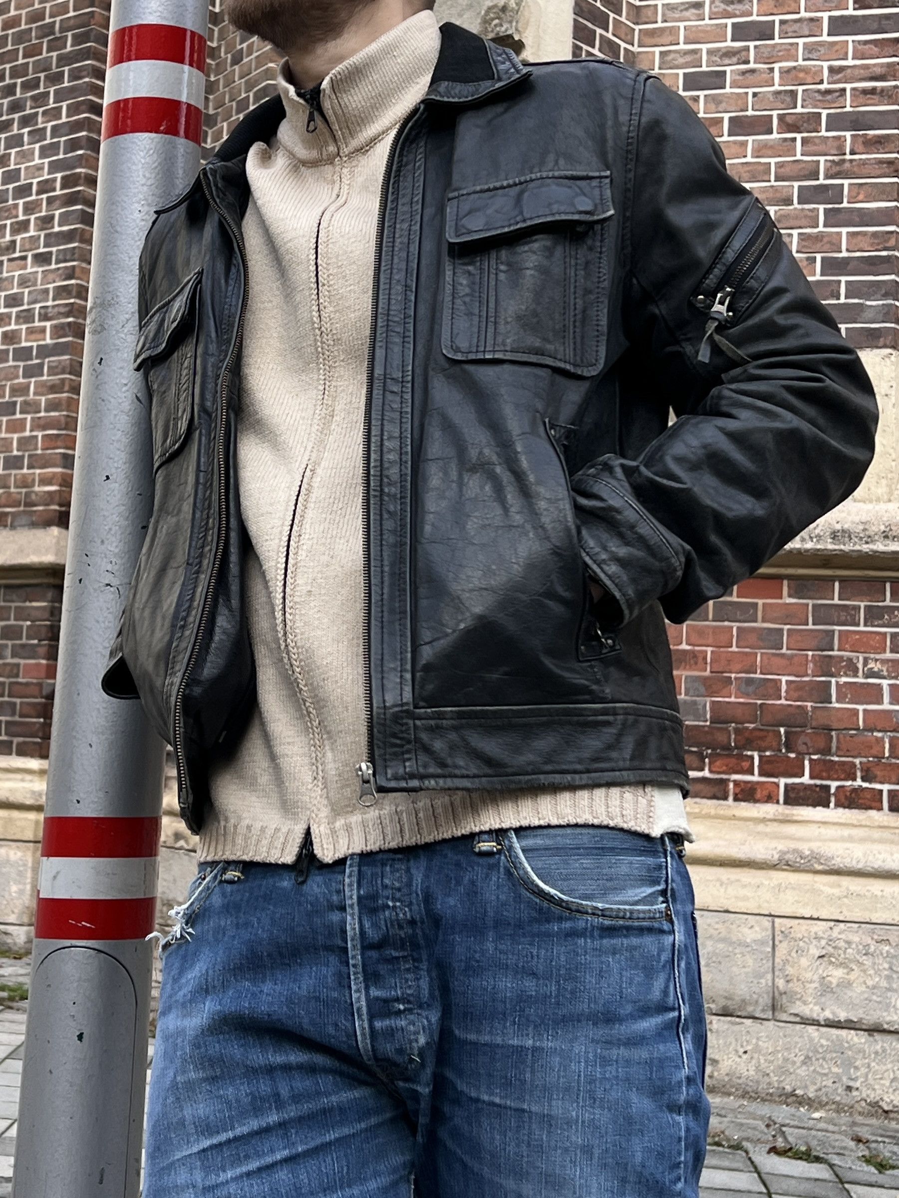 Hysteric Glamour Schott Avirex type VTG 00s Leather bomber jacket y2k baggy Size US M / EU 48-50 / 2 - 5 Thumbnail