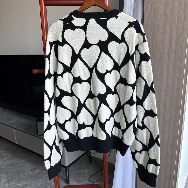 Amiri Amiri heart full print pure cashmere knitted sweater Size US M / EU 48-50 / 2 - 2 Thumbnail