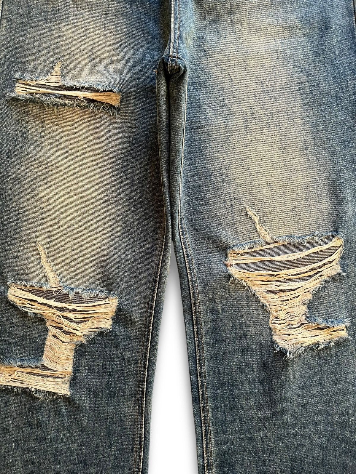 Japanese Brand Vintage Japanese Brand Distressed Blue Denim Baggy Denim Size US 29 - 5 Thumbnail