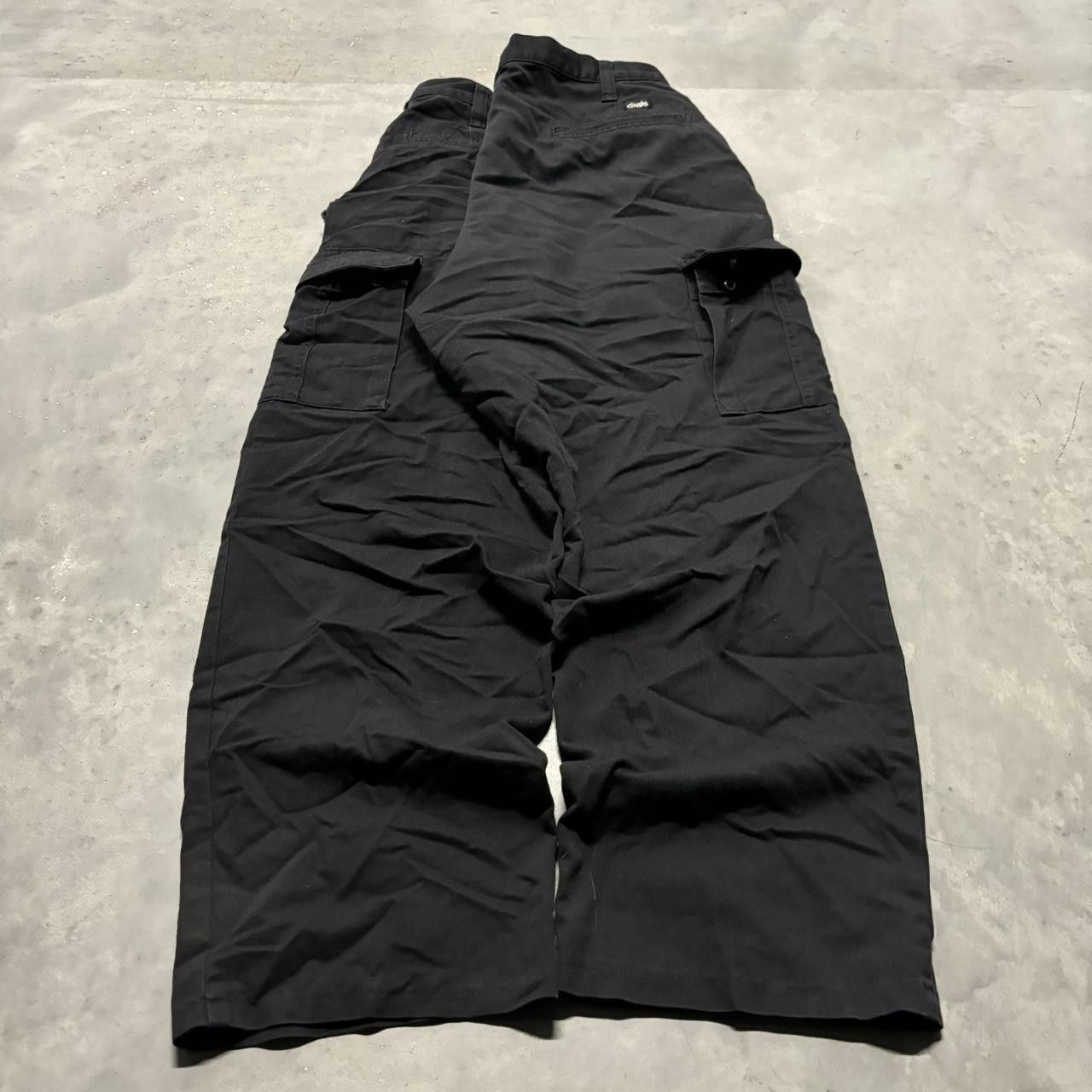 Japanese Brand × Vintage Crazy Vintage Y2K/2000s Baggy Grunge Black Skater Workwear Cargo Pants! Size US 36 / EU 52 - 4 Thumbnail