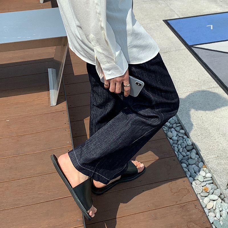 Japanese Brand × Jean Retro loose casual wide leg high street jeans Size US 32 / EU 48 - 4 Thumbnail