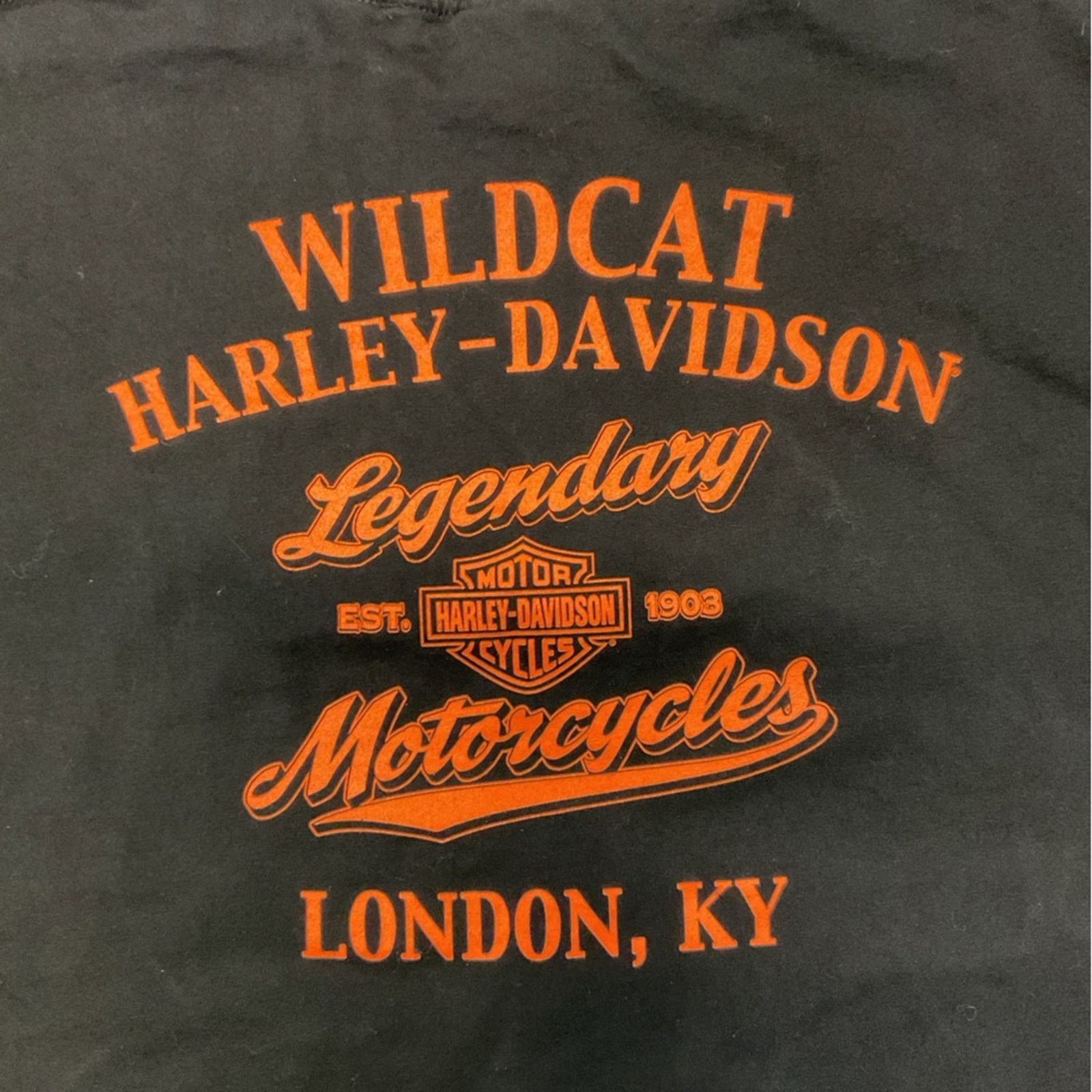 Harley Davidson Harley Davidson Wildcat London, KY Motorcycle Black T-Shirt Size US XXL / EU 58 / 5 - 7 Thumbnail