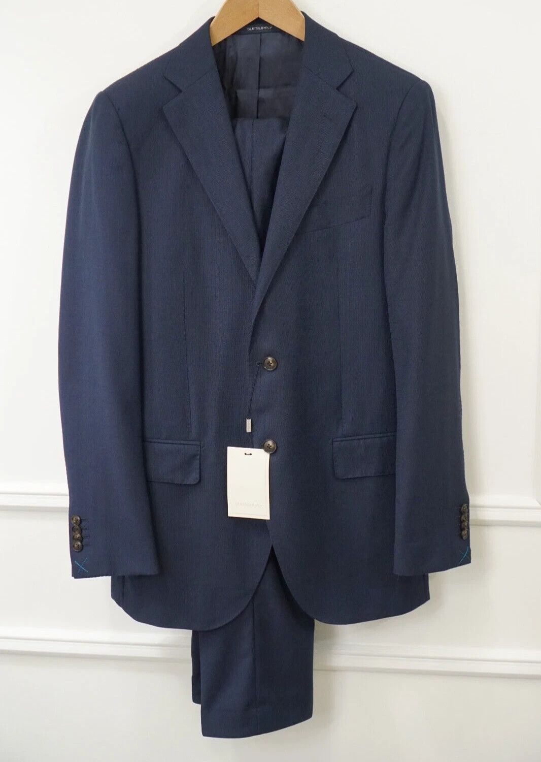 Suitsupply Men Suitsupply Suit Wool Lazio REDA Slim Fit S110 UK/US40L Size 40L - 1 Thumbnail