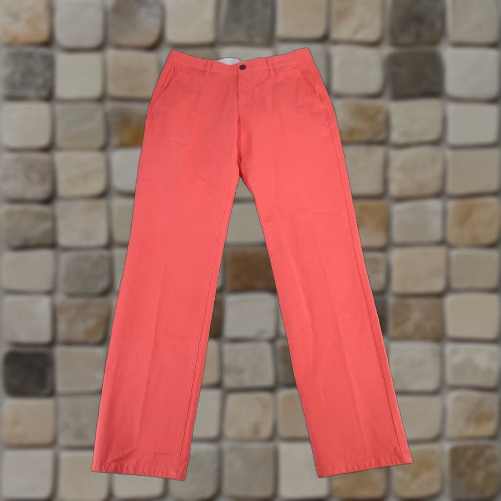Bonobos Bonobos Pants Mens 31 Athletic Chino Red 31x32 Twill Flat Front Zip City College Preppy Mens Size US 31 - 1 Thumbnail