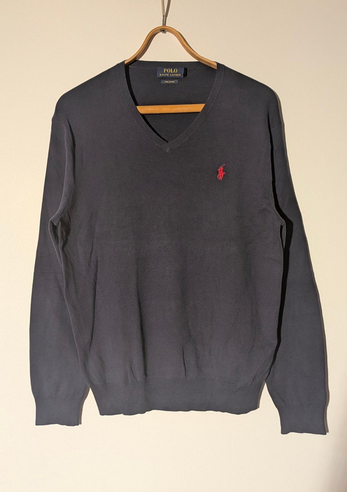 Polo Ralph Lauren 🧥 Polo Ralph Lauren Pima Cotton Sweater – Navy (Size M) Size US M / EU 48-50 / 2 - 1 Thumbnail