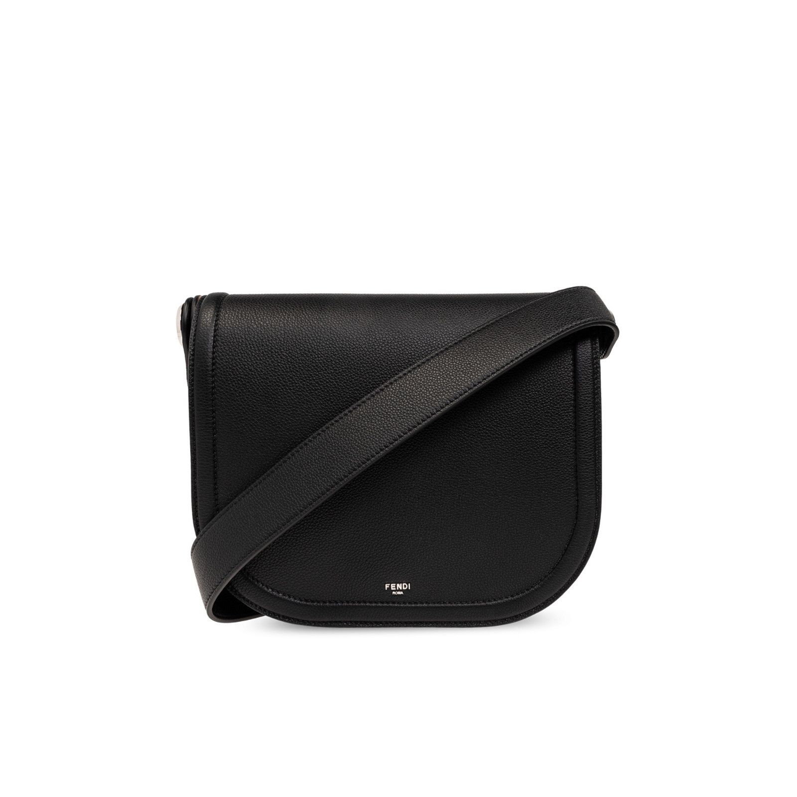 FENDI Chiodo Black Leather Shoulder Bag New & Authentic