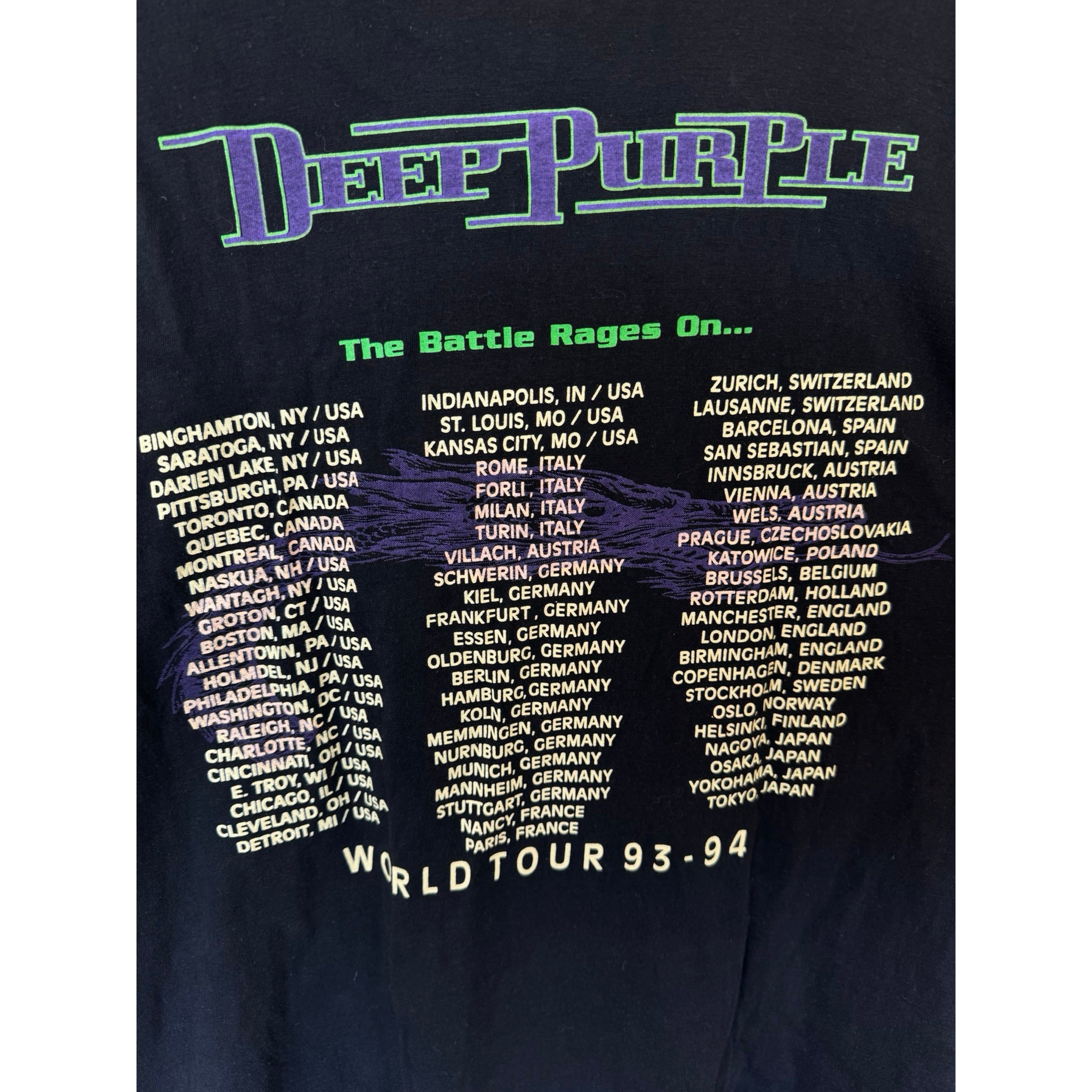 Vintage Deep Purple World Tour 1993 Size US XL / EU 56 / 4 - 5 Thumbnail