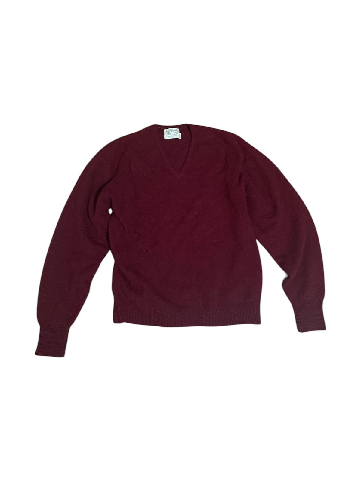 Vintage 1960s burgundy sweater Size US L / EU 52-54 / 3 - 1 Thumbnail