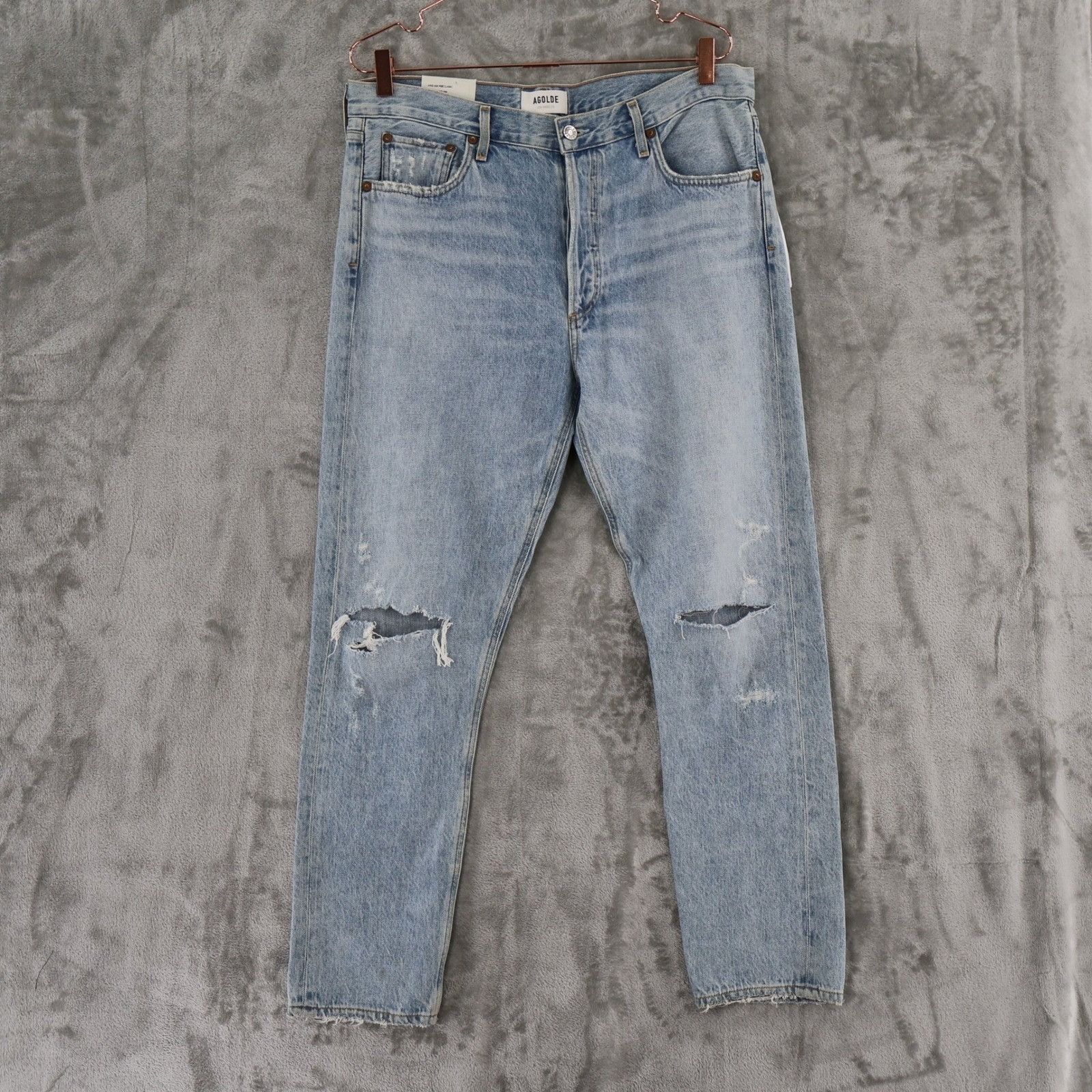 Agolde AGOLDE Jamie High Rise Jeans Shakedown Womens 31 Distressed Size 31" - 1 Thumbnail