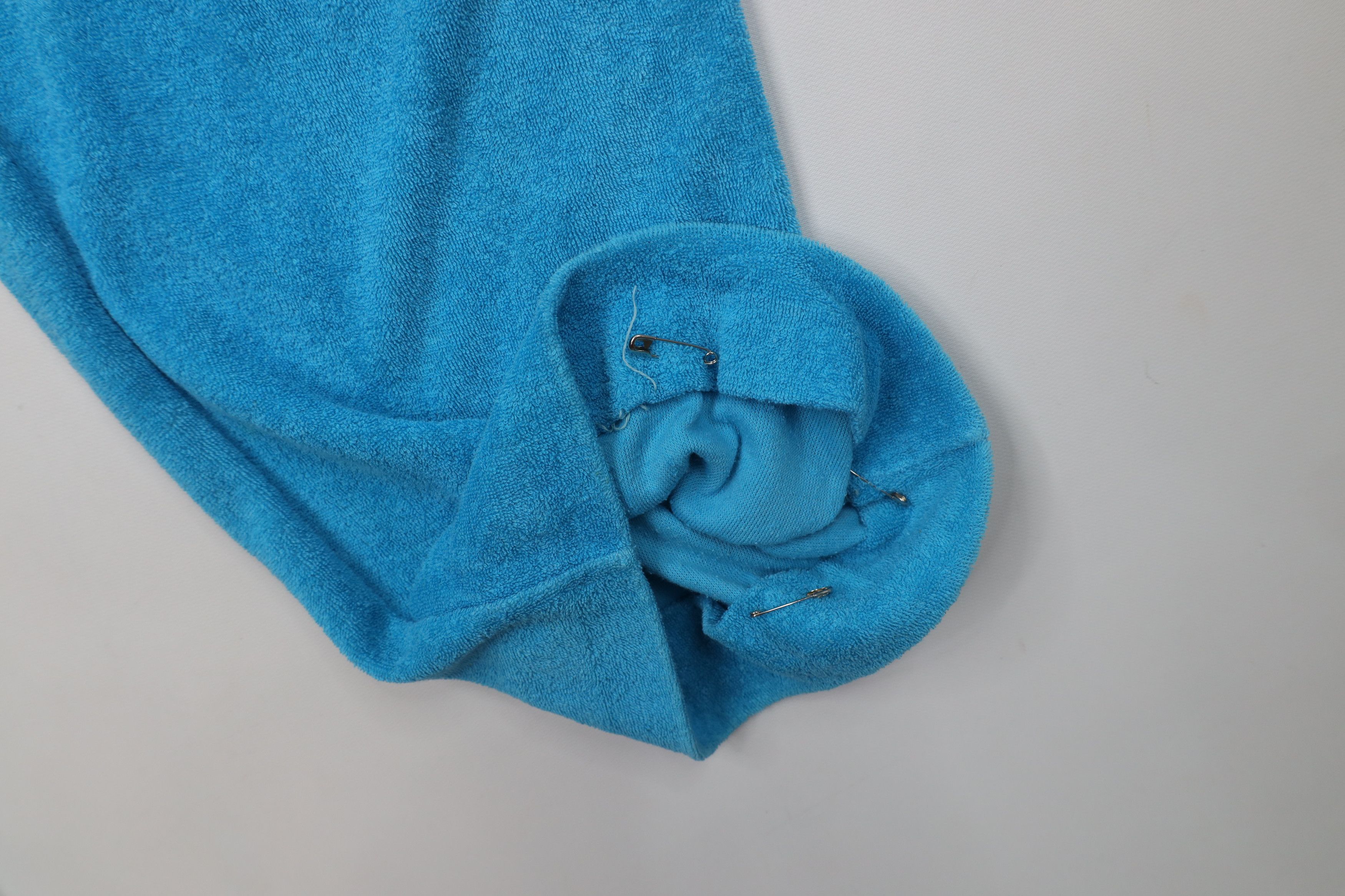 Vintage Vintage 70s Streetwear Terry Cloth Wide Leg Pants Blue USA Size 38" / US 16 / IT 52 - 5 Thumbnail