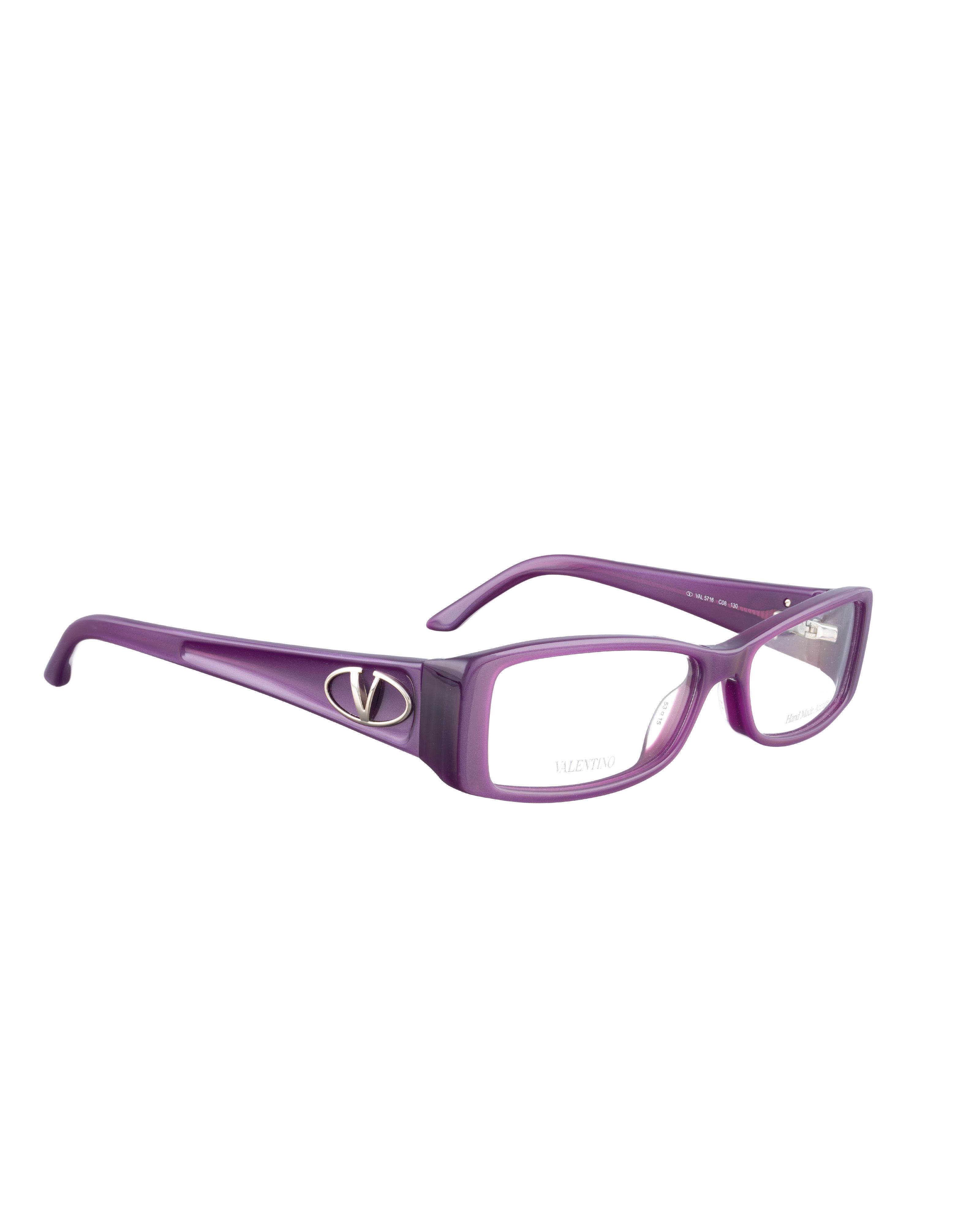 Valentino Valentino '90s Violet Glasses with Big Gold Logo Size ONE SIZE - 2 Thumbnail