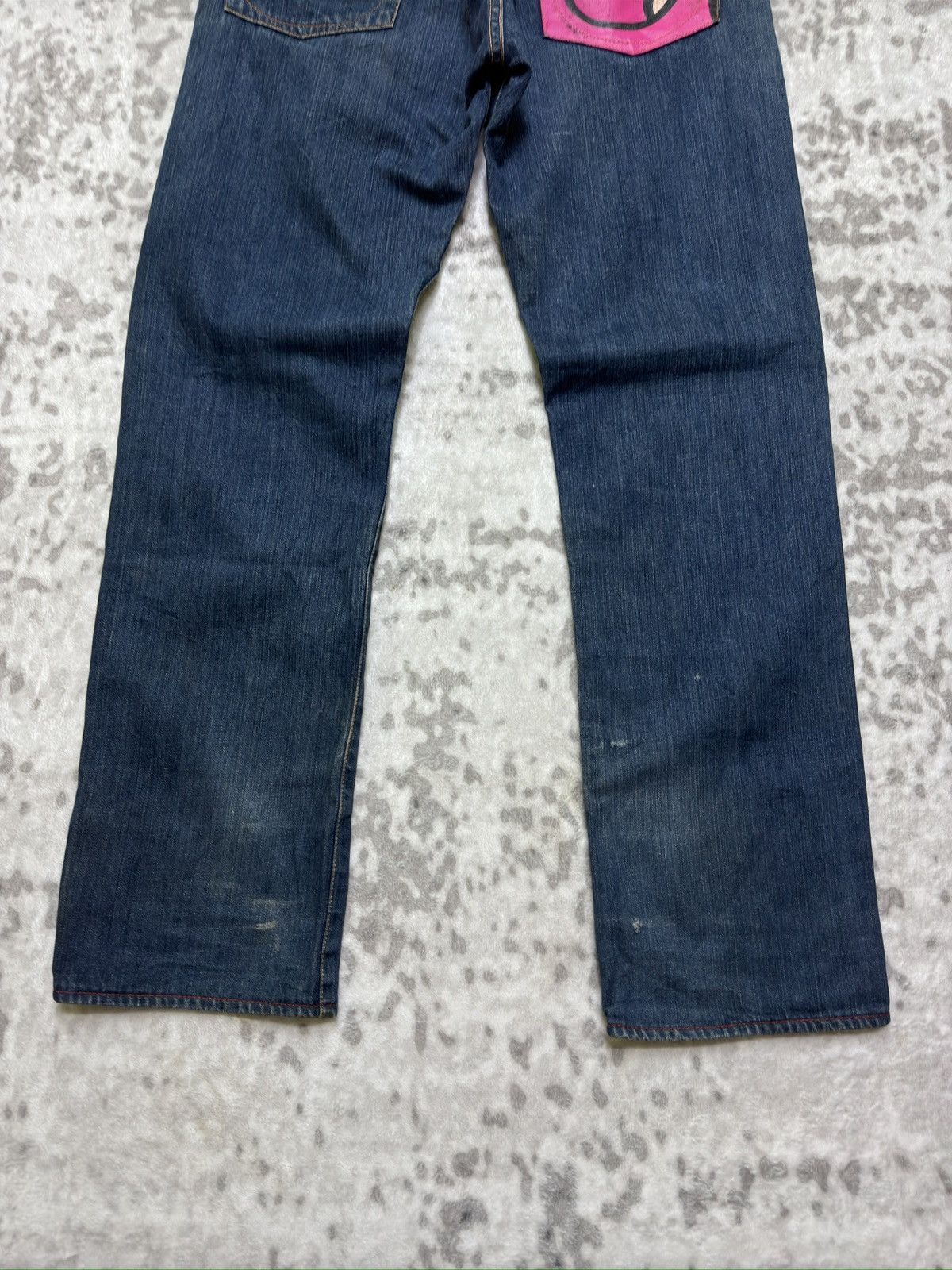 Hysteric Glamour Vintage Mr. Greedy Daicock Distressed Graphic Denim Jeans Size US 30 / EU 46 - 10 Thumbnail