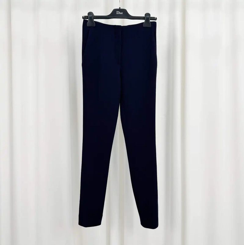 Dior Dior Navy Wool Blend Casual Trousers for Women 0089 Size 23" - 1 Thumbnail