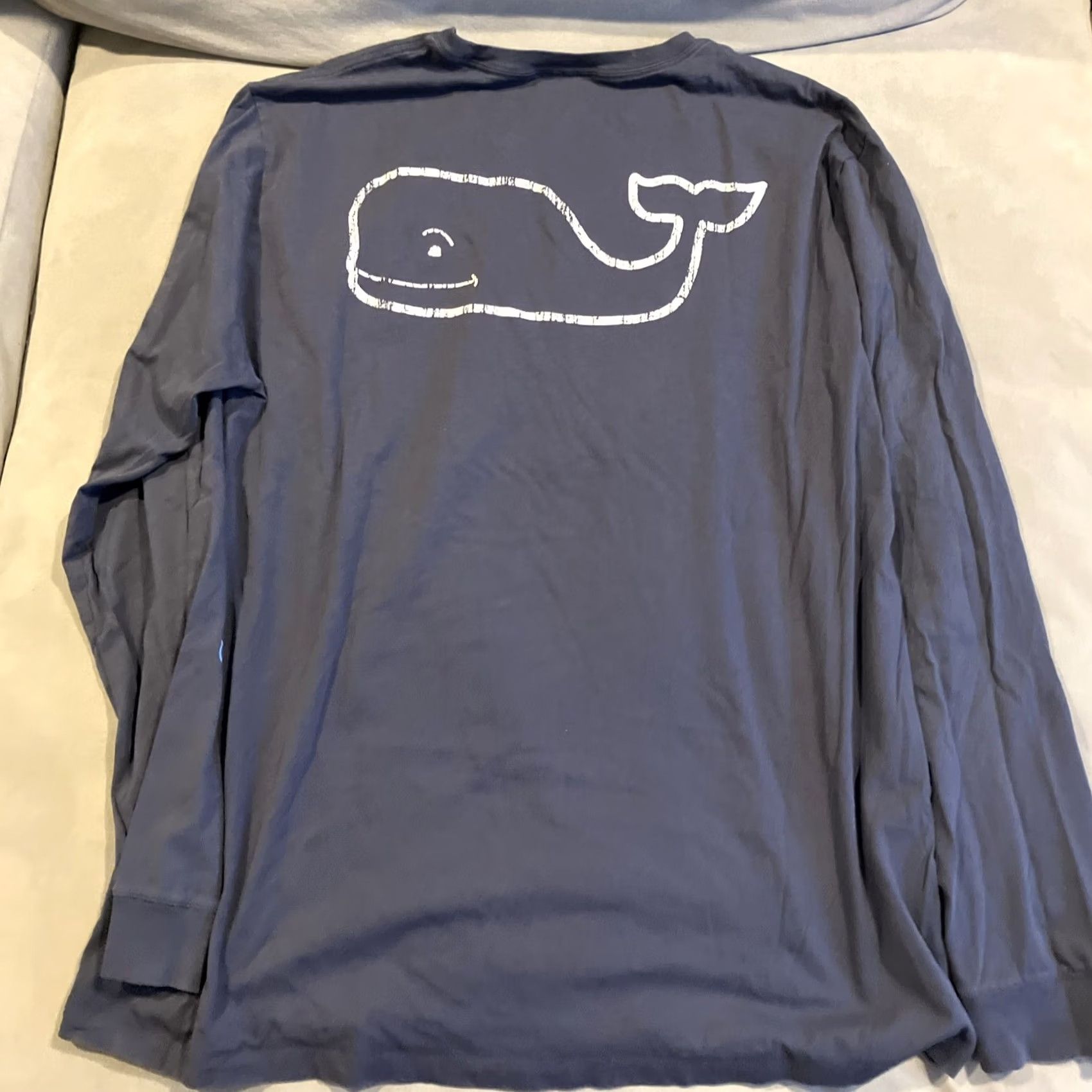Vineyard Vines Vineyard Vines T-Shirt Crew Neck Pocket XL Long Sleeve Blue Whale Logo Red White & Blue Mens Size US XL / EU 56 / 4 - 5 Thumbnail