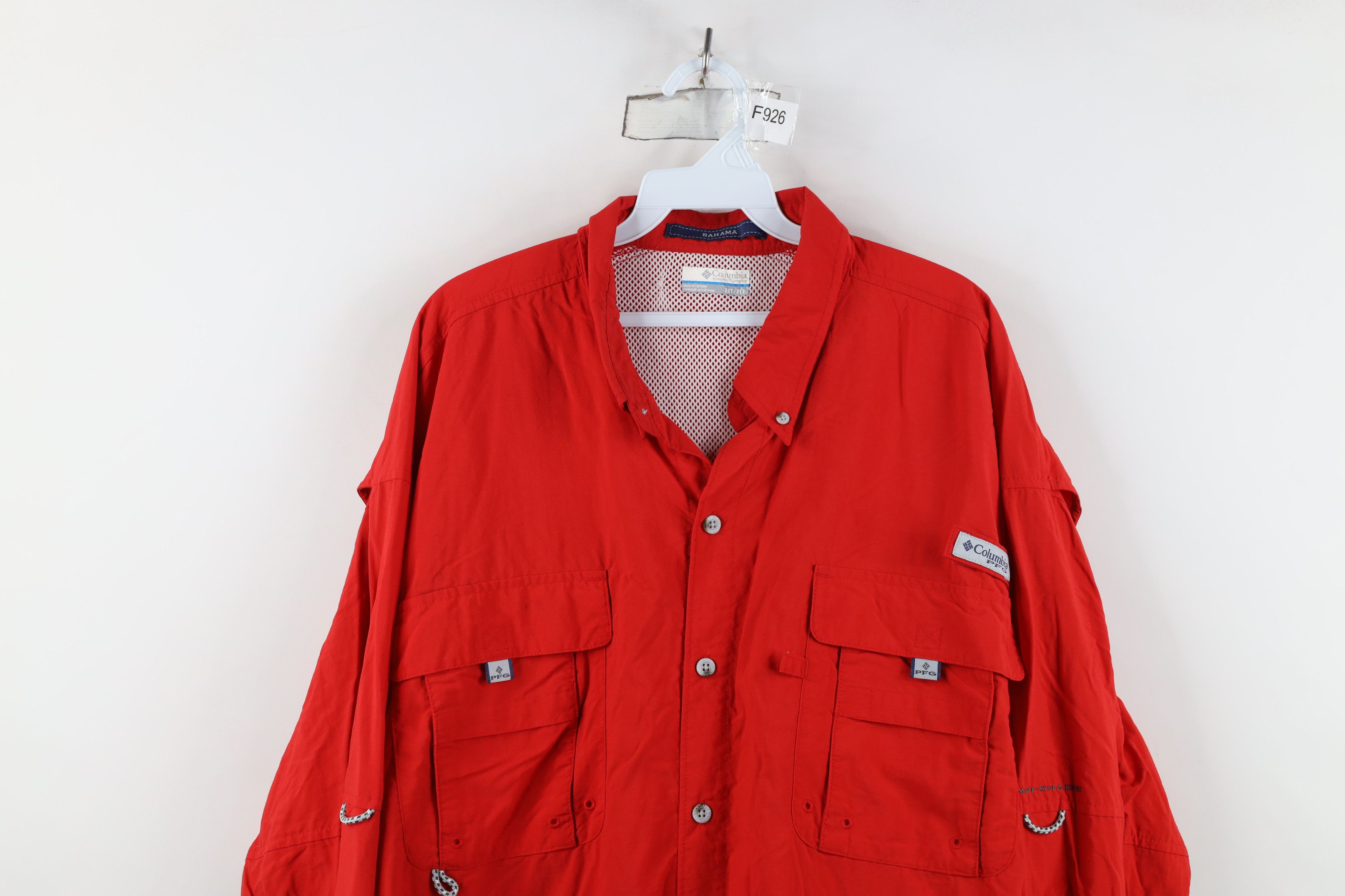Columbia Columbia PFG Long Sleeve Collared Button Down Shirt Red Size US XXL / EU 58 / 5 - 2 Thumbnail