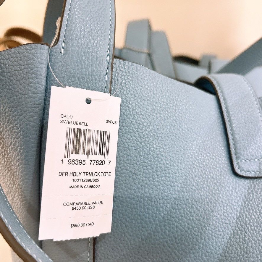 Coach Hadley Turnlock Tote Bag CAL17 Bluebell Size ONE SIZE - 4 Thumbnail