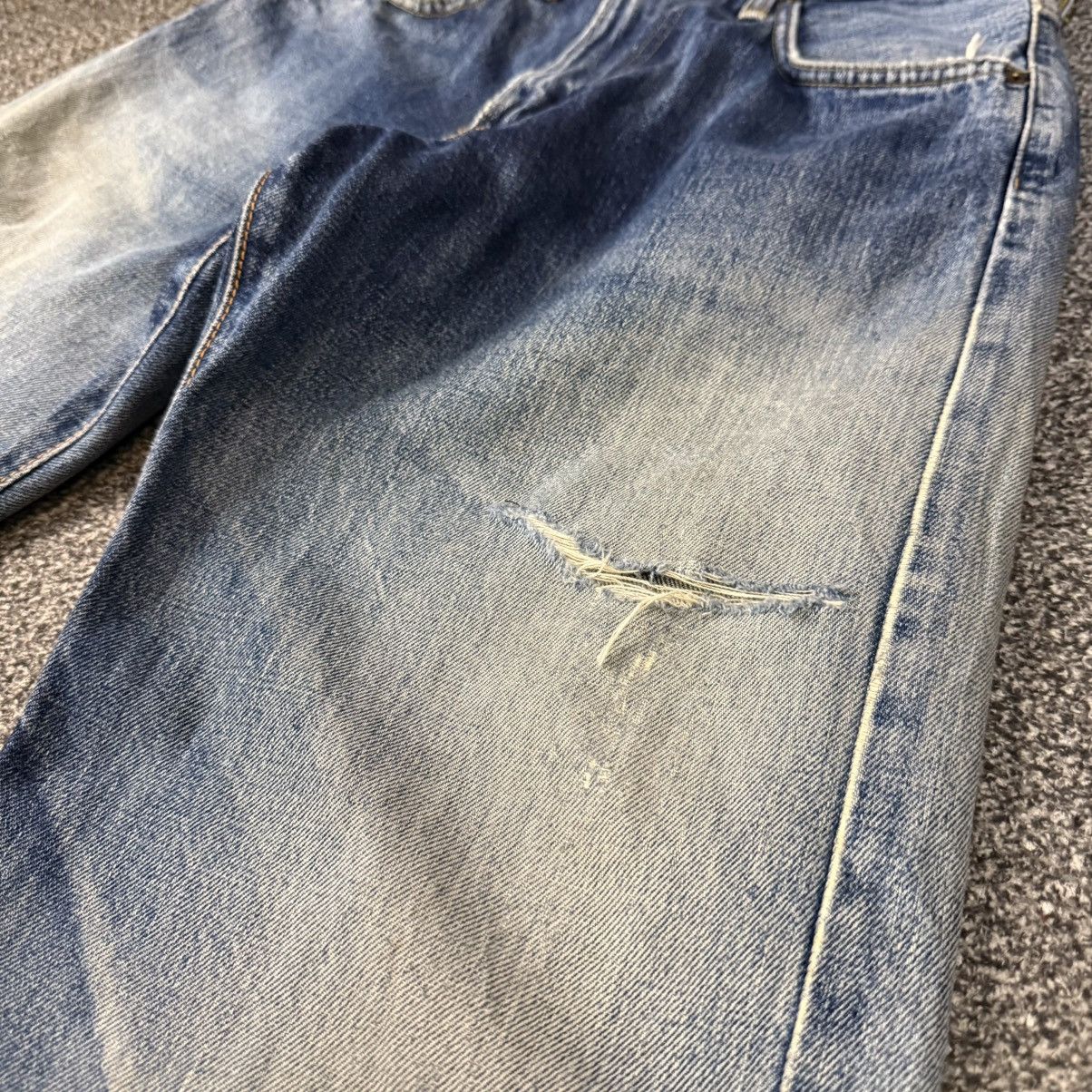 Edwin 🔥🇯🇵 Japanese Distressed Selvedge Edwin 505 Aging Faded Denim Size US 29 - 6 Thumbnail