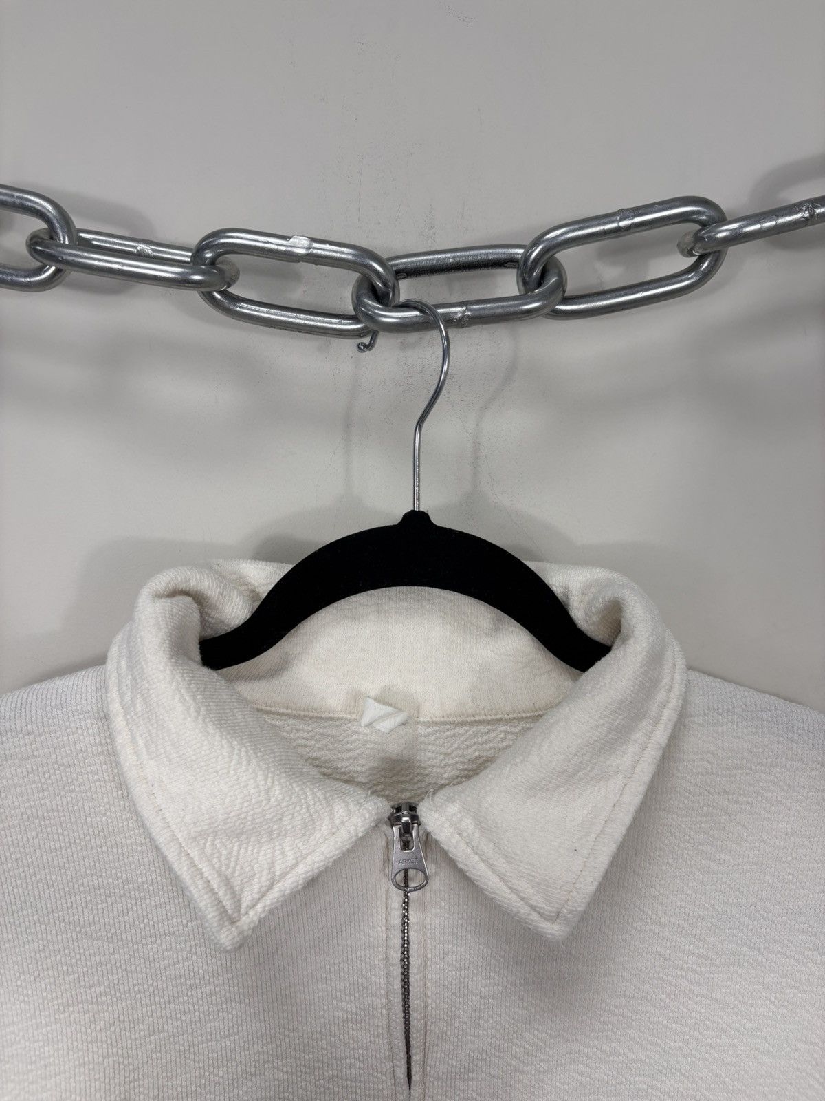 Arket Arket Men’s Ivory Cotton 1/4 Zip Sweatshirt Pullover Size US M / EU 48-50 / 2 - 4 Thumbnail