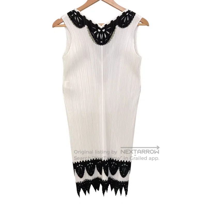 Issey Miyake Issey Miyake Black and White Paper-cut Window Grille Long Size L / US 10 / IT 46 - 2 Thumbnail