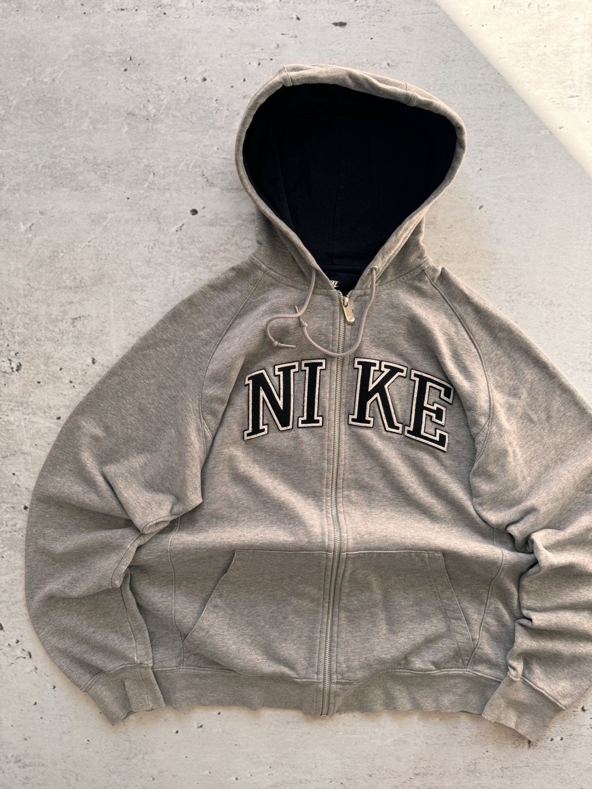Nike × Vintage NIKE VINTAGE CENTER BROWN LOGO OVERSIZE BOXY ZIP HOODIE Size US L / EU 52-54 / 3 - 2 Thumbnail