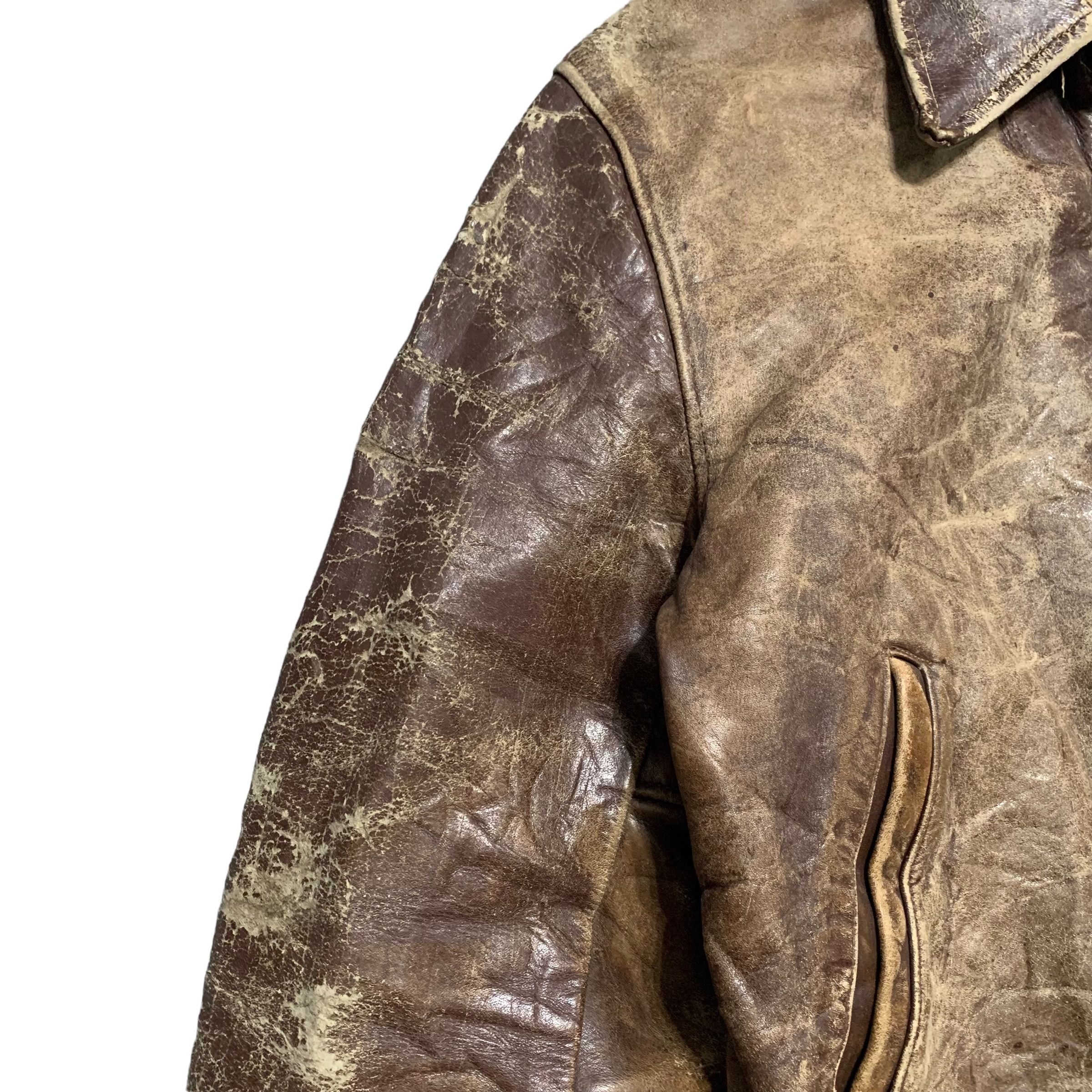Vintage True Vintage 60s Leather Jacket Scovill Zipper Size US M / EU 48-50 / 2 - 4 Thumbnail