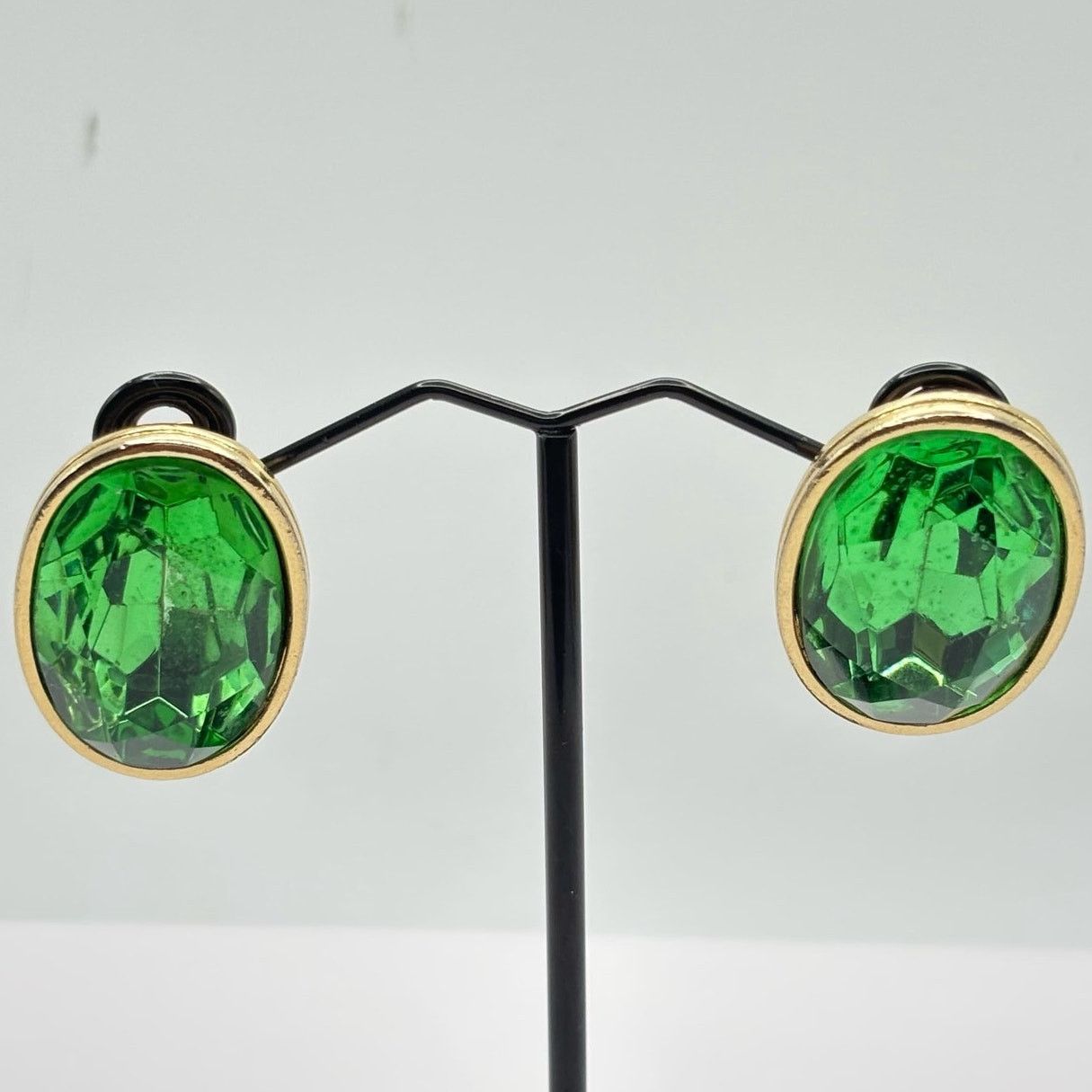 Other Gold & Green Crystal Earrings Size ONE SIZE - 2 Thumbnail