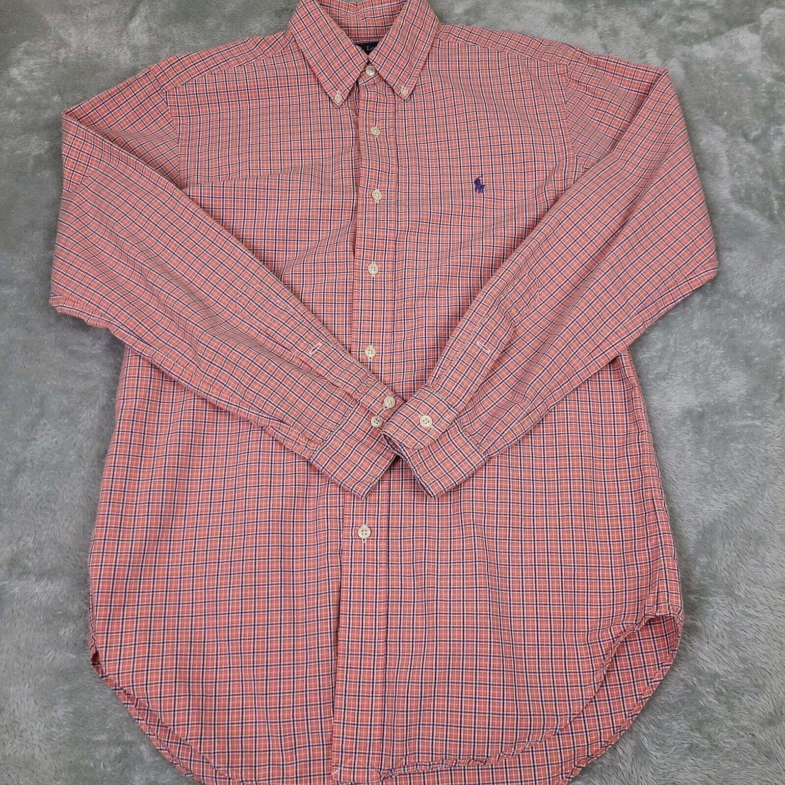 Polo Ralph Lauren Ralph Lauren Dress Shirt 15 32/33 Purple Pony Long Sleeve Pi Size US XL / EU 56 / 4 - 1 Thumbnail