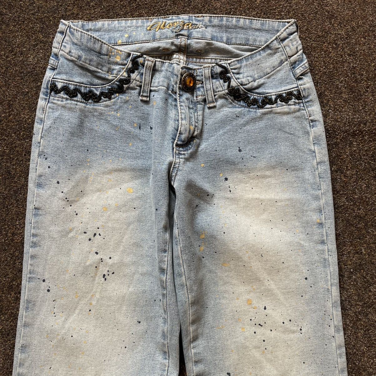 Vintage Vintage Y2K Sun Faded Distressed Flare Jeans Grunge Slim 28 Size 28" / US 6 / IT 42 - 4 Thumbnail