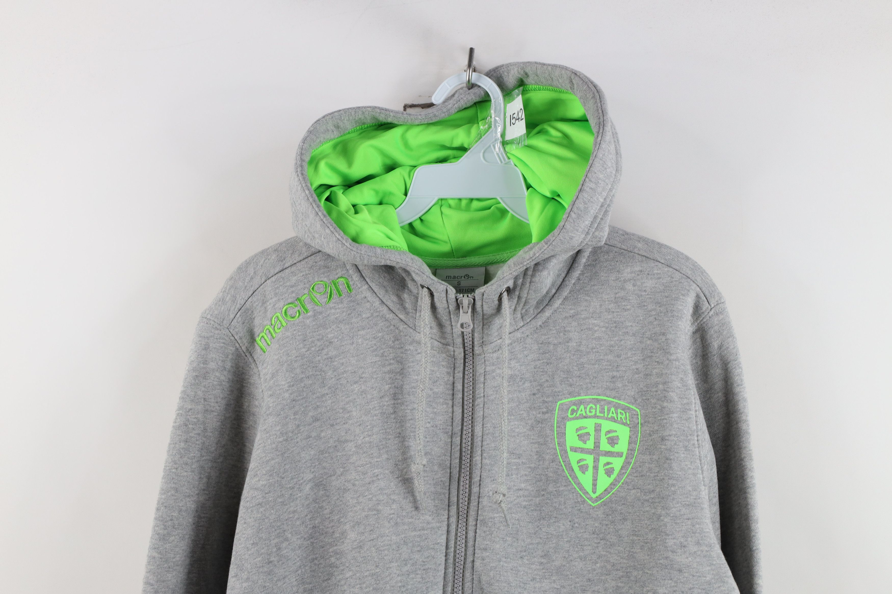 Vintage Macron Serie A Cagliari FC Soccer Football Full Zip Hoodie Size US S / EU 44-46 / 1 - 2 Thumbnail