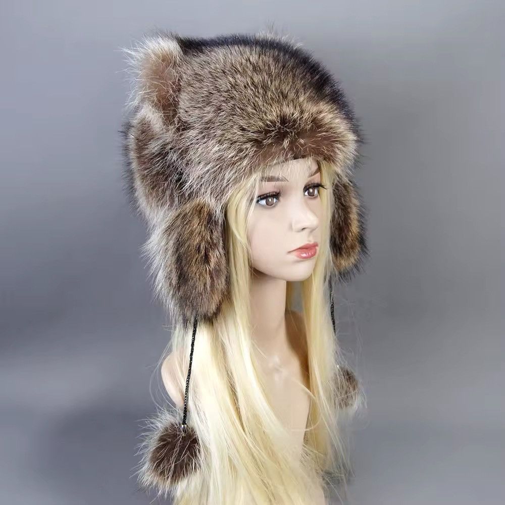 Designer × Other Winter Fur Ear Animal Women’s Hat Size ONE SIZE - 1 Thumbnail