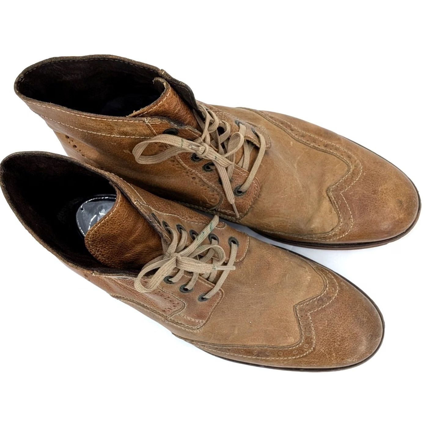 Aldo Leather Wingtip Boots‎ Brown Lace Up Distressed Size 43 Aldo Shoes Mens Size 9 Brown Leather Lace Up Boots main image 3