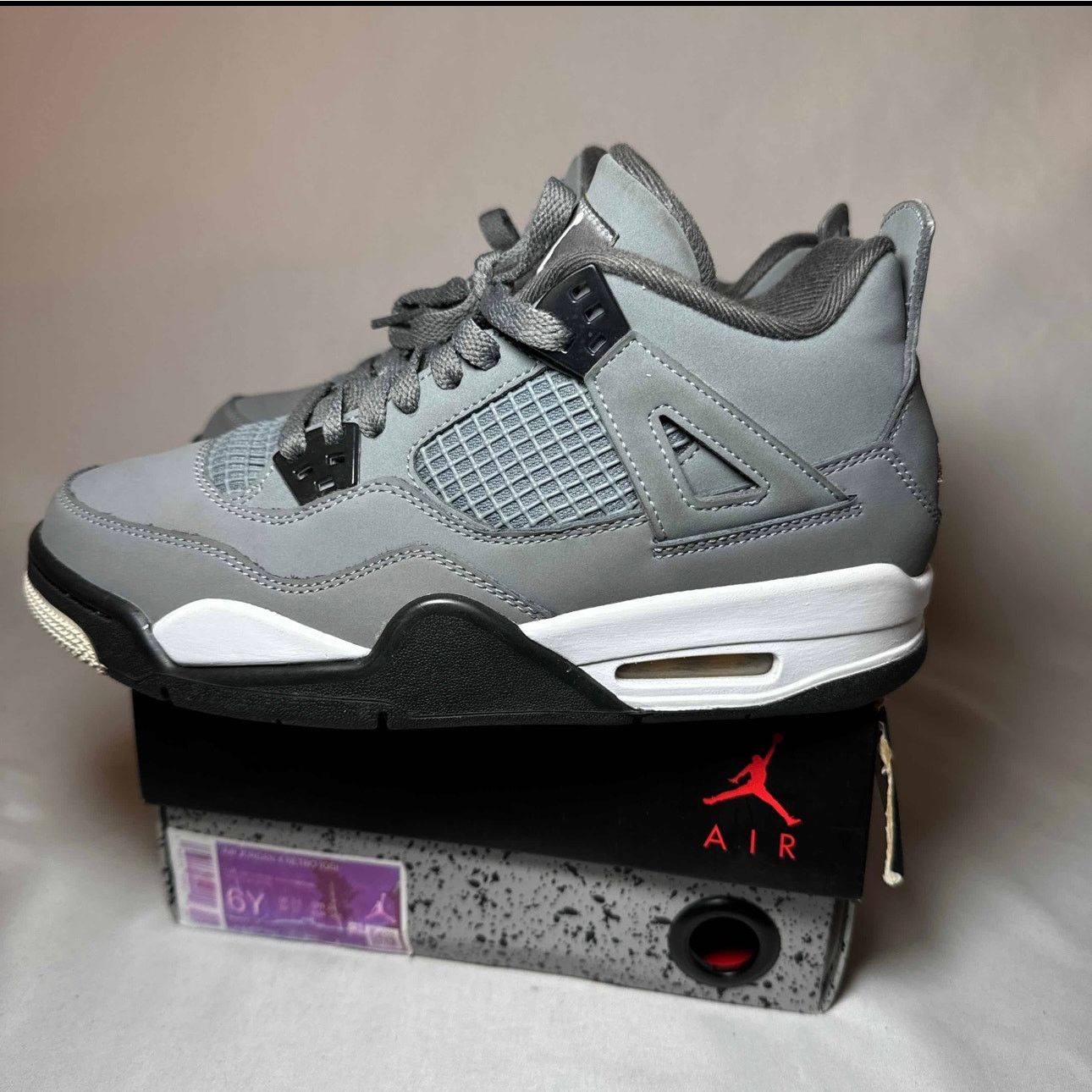 Jordan Brand × Nike Size 6 Nike Air Jordan 4 Retro GS Cool Grey 2019 Men's Shoes Size US 6 / EU 39 - 8 Thumbnail
