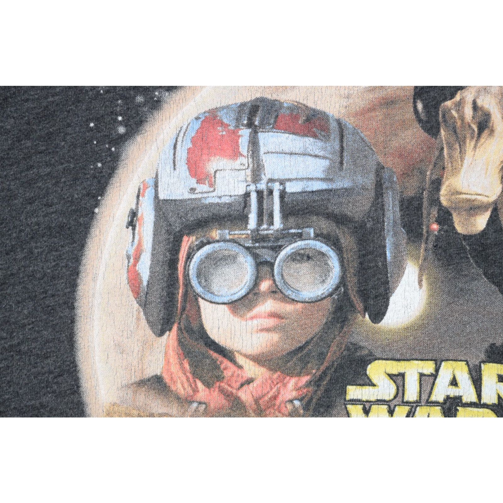 Star Wars VINTAGE STAR WARS ANAKIN POD RACING T-SHIRT ADULT LARGE DARK GRAY GRAPHIC MENS Size US L / EU 52-54 / 3 - 4 Thumbnail