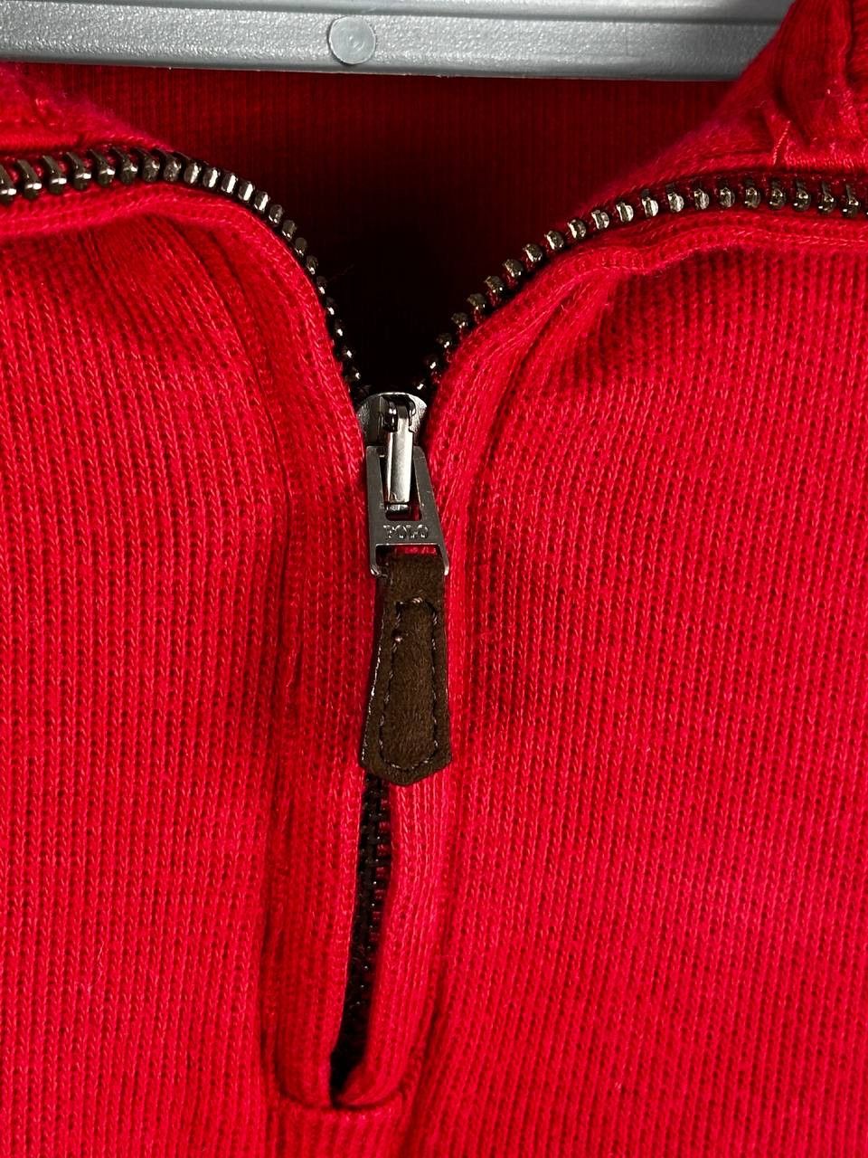 Polo Ralph Lauren × Ralph Lauren Polo Ralph Lauren 1/3 Zip Red Sweater Luxury Size US M / EU 48-50 / 2 - 6 Thumbnail